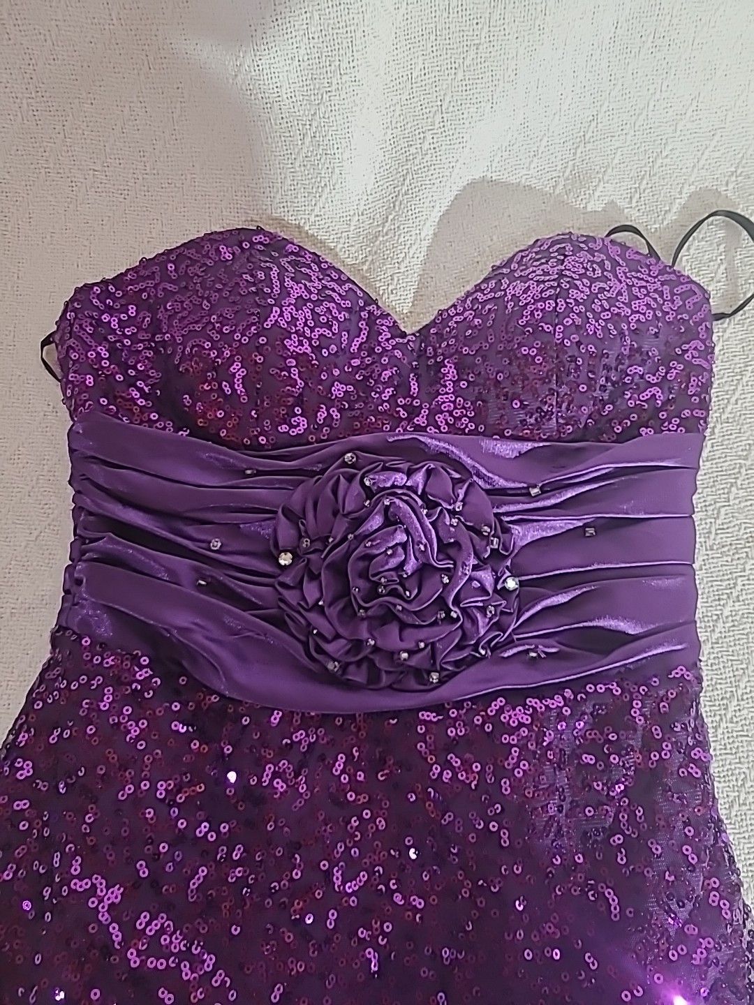Other Size Small Purple Sequin gown slit , In Time For Prom Size S / US 4 / IT 40 - 8 Thumbnail