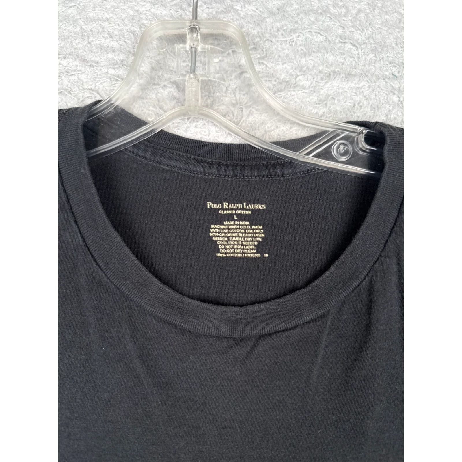 Ralph Lauren Nike Polo Ralph Lauren Shirt Adult Large Black Short Sleeve Crew Neck Cotton Read Size US L / EU 52-54 / 3 - 6 Thumbnail