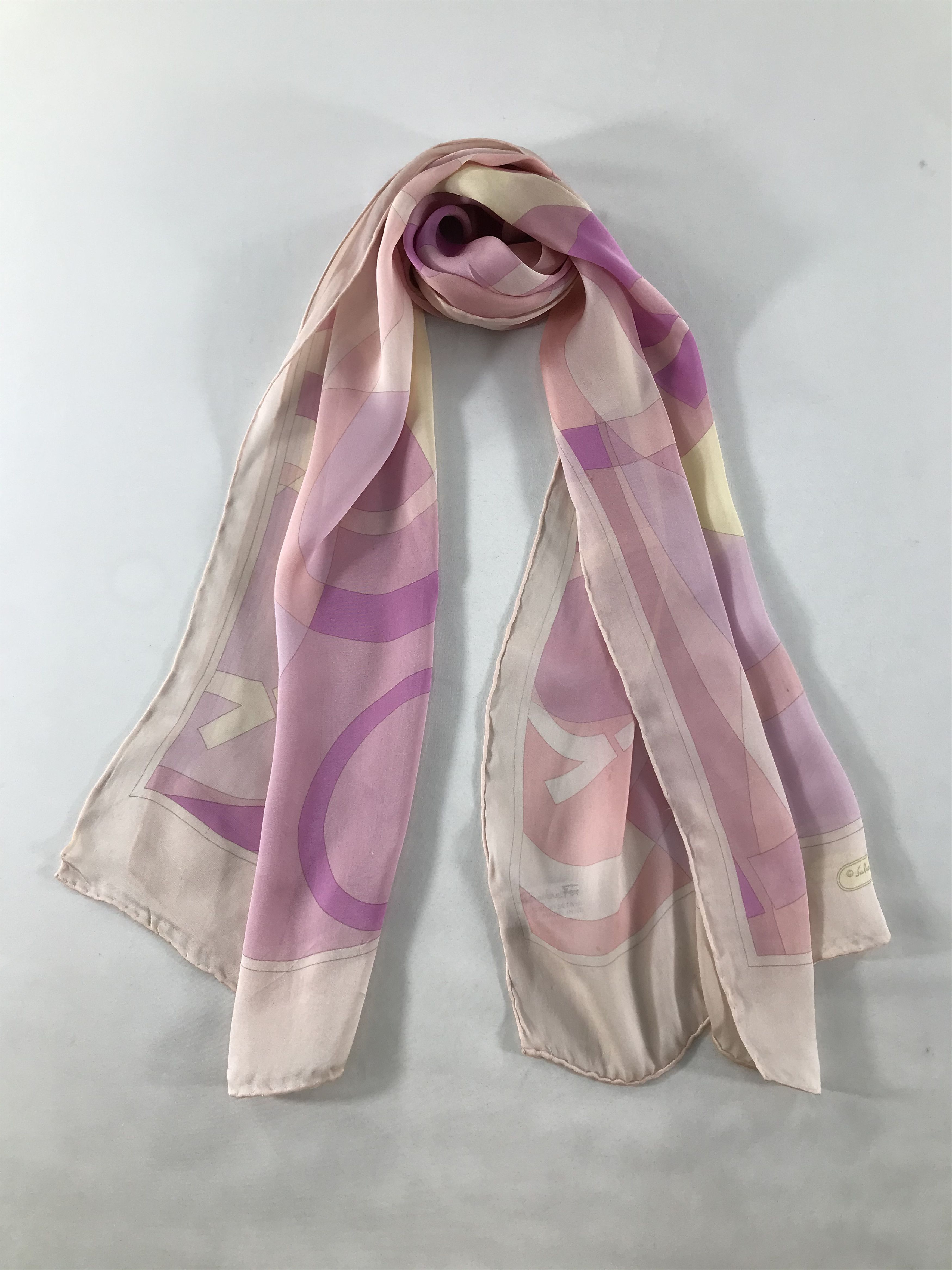 Vintage Vintage Salvatore Ferragamo Silk Scarf Size ONE SIZE - 1 Thumbnail