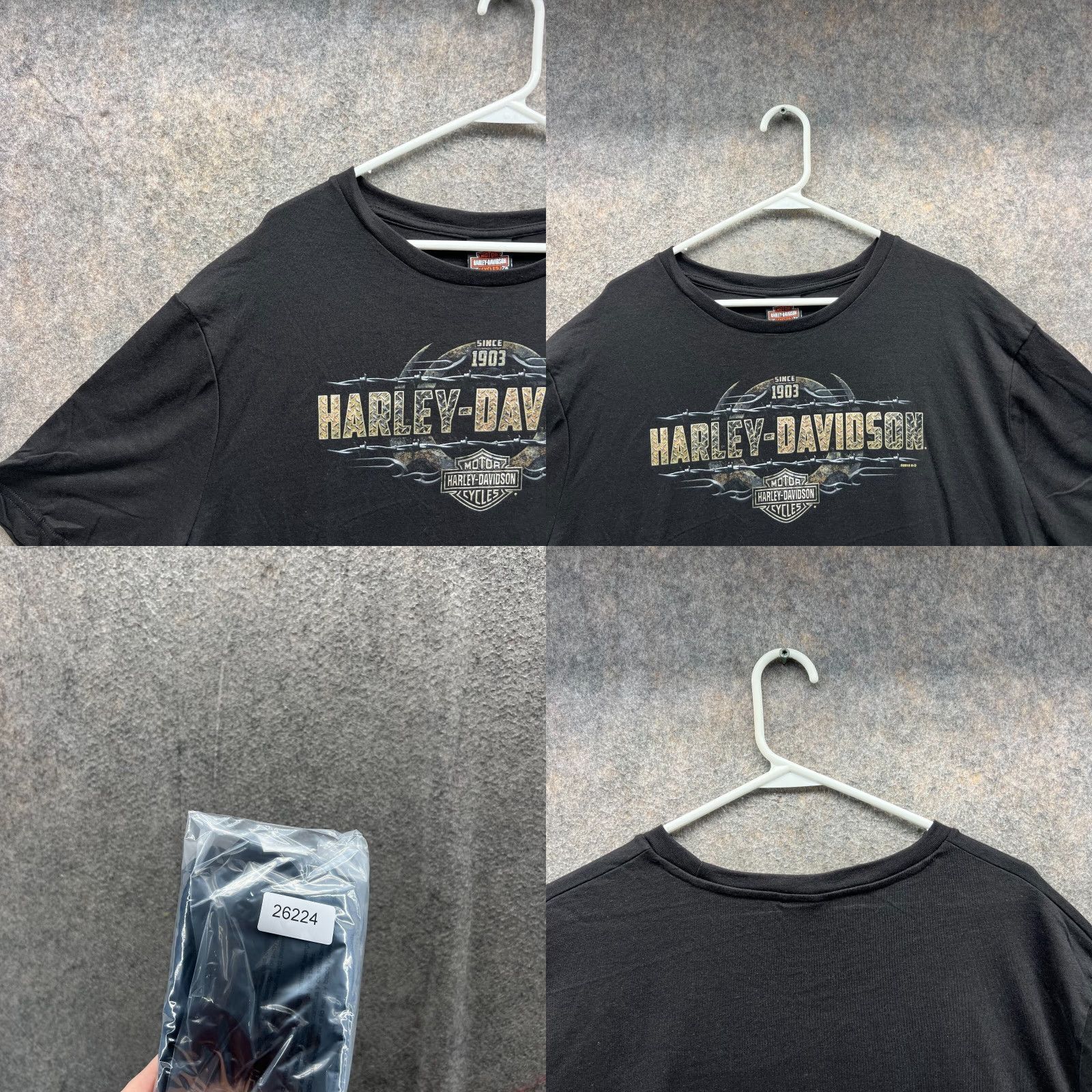 Harley Davidson Harley-Davidson Shirt Men 2XL Black T-Shirt Motorcycle Logo 2019 New Size US XXL / EU 58 / 5 - 8 Thumbnail