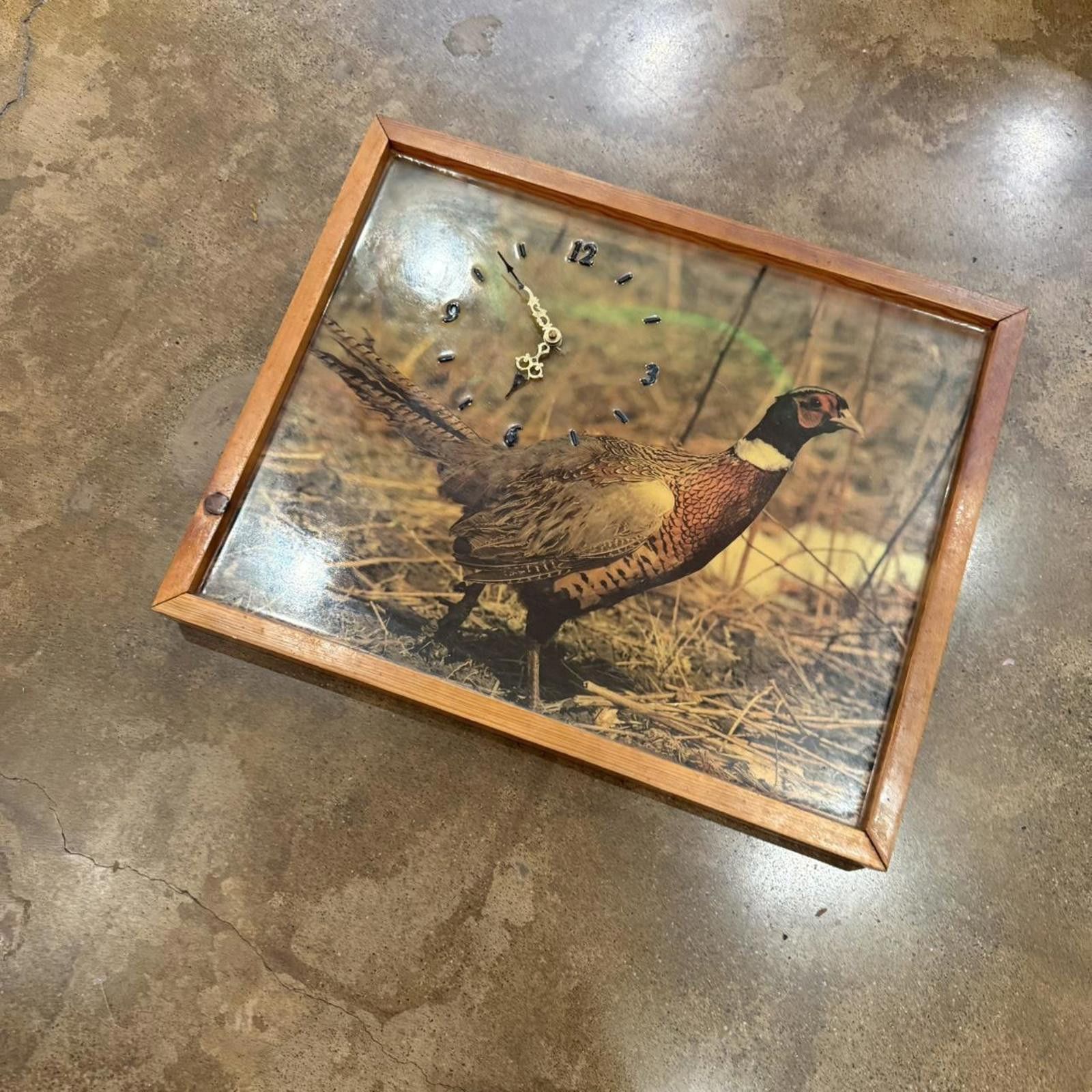Other Large Vintage Pheasant Frame Clock *Untested* Size ONE SIZE - 2 Thumbnail