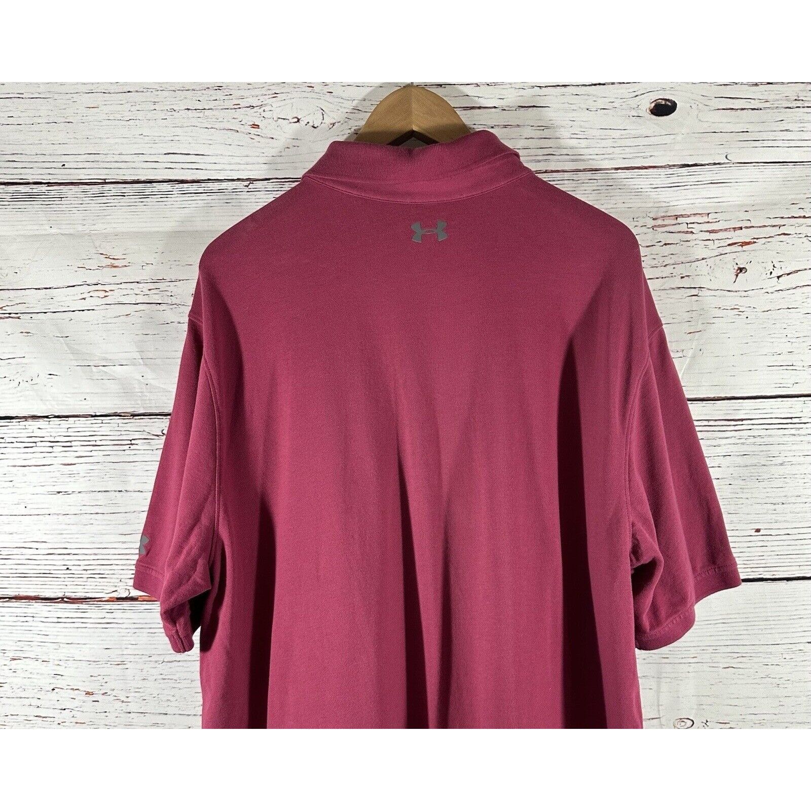 Under Armour Under Armour Heat Gear Polo Shirt Mens 2XL Wine Color Preppy Size US XXL / EU 58 / 5 - 6 Thumbnail