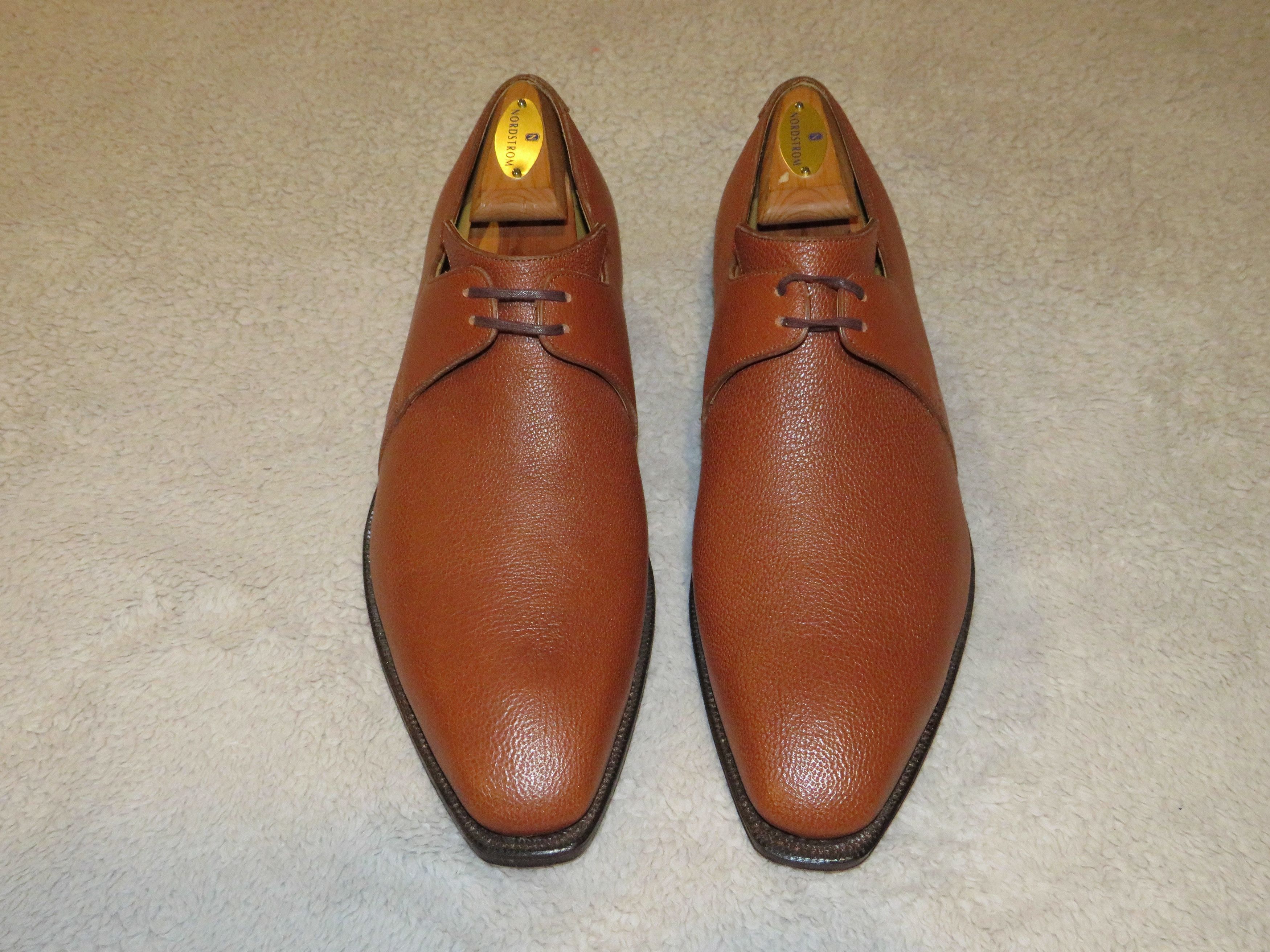 Corthay Arca Pullman Tan Pebbled Leather Two Eyelet Derby 8.5 NWOB Size US 8.5 / EU 41-42 - 1 Thumbnail
