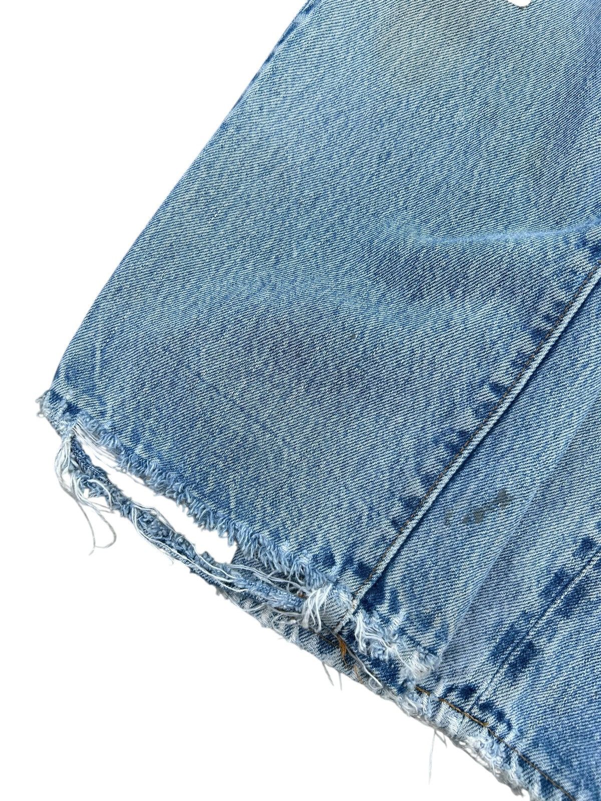 Levi's 80's THRASHED Levi's 524 Selvedge Reconstructed Repair Denim Size US 29 - 24 Thumbnail