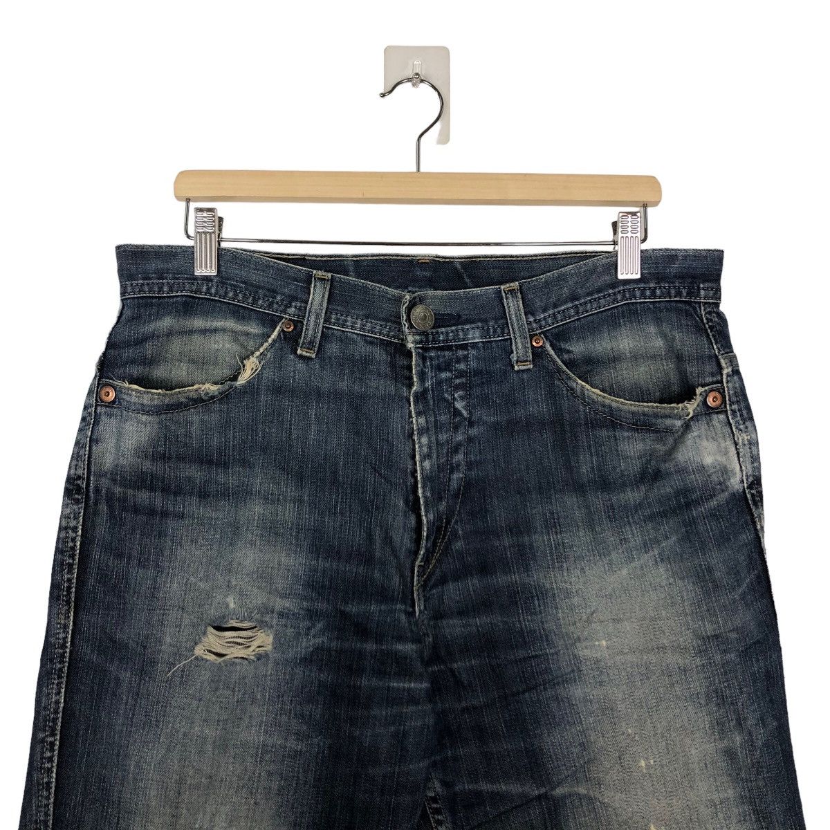 Levi's 🔥90’s Rare Distressed Denim Jeans Levi’s Kanye Design Size US 34 / EU 50 - 3 Thumbnail