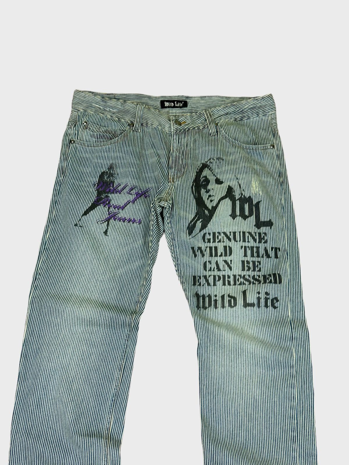 Japanese Brand Genuine WILD LIFE Hickory Hysteric Glamour Style Pants Size US 35 - 6 Thumbnail