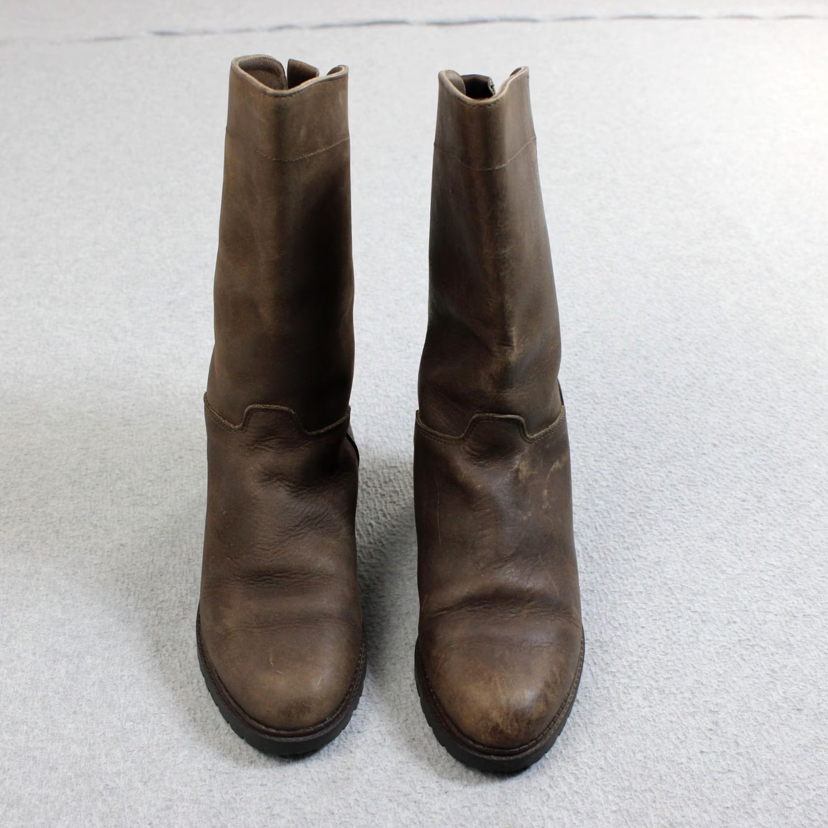 Vintage Santana Boots Women Size 10 Brown Leather Mid Calf Pull On Lined Heritage Canada Size US 10 / IT 40 - 7 Thumbnail