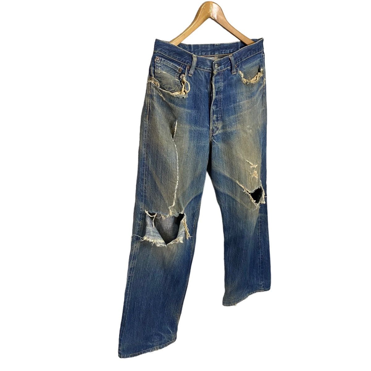 Sugar Cane Sugar Canes selvedge distressed denim homeless Size US 33 - 15 Thumbnail