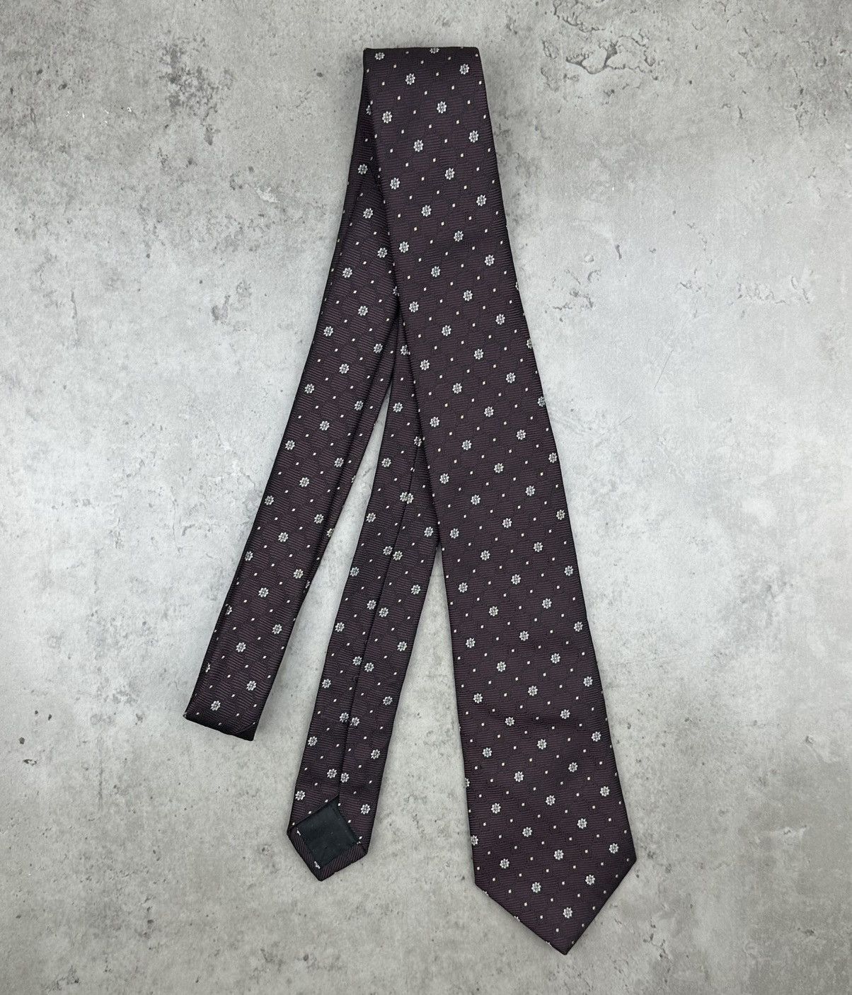 Reiss Reiss Floral Silk Tie - Made in Italy Designer Mens Necktie Size ONE SIZE - 2 Thumbnail