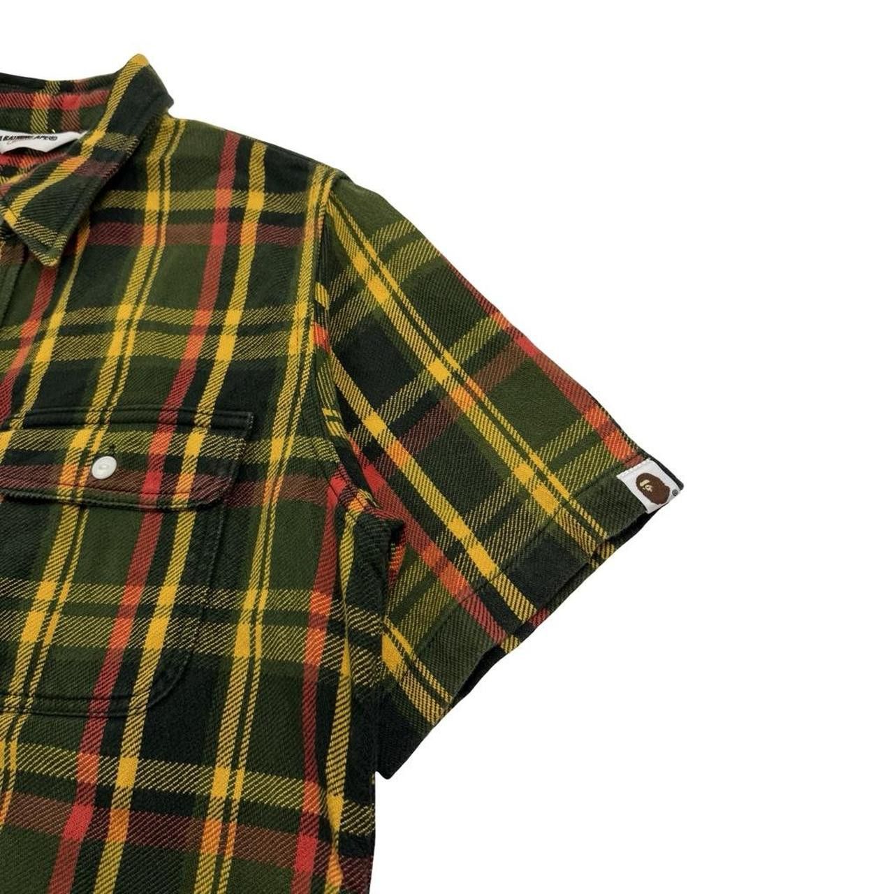 Bape Vintage 2000s Bape Check Button Up Short Sleeve Shirt Large Size US L / EU 52-54 / 3 - 6 Thumbnail