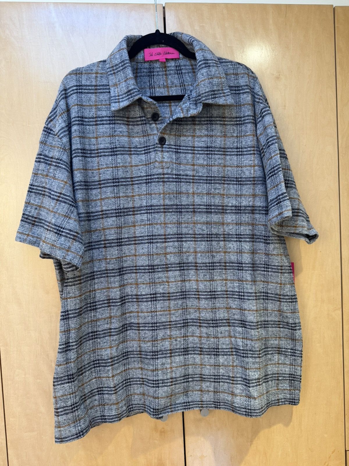 The Elder Statesman Vintage Plaid Knit Polo Size US L / EU 52-54 / 3 - 1 Thumbnail