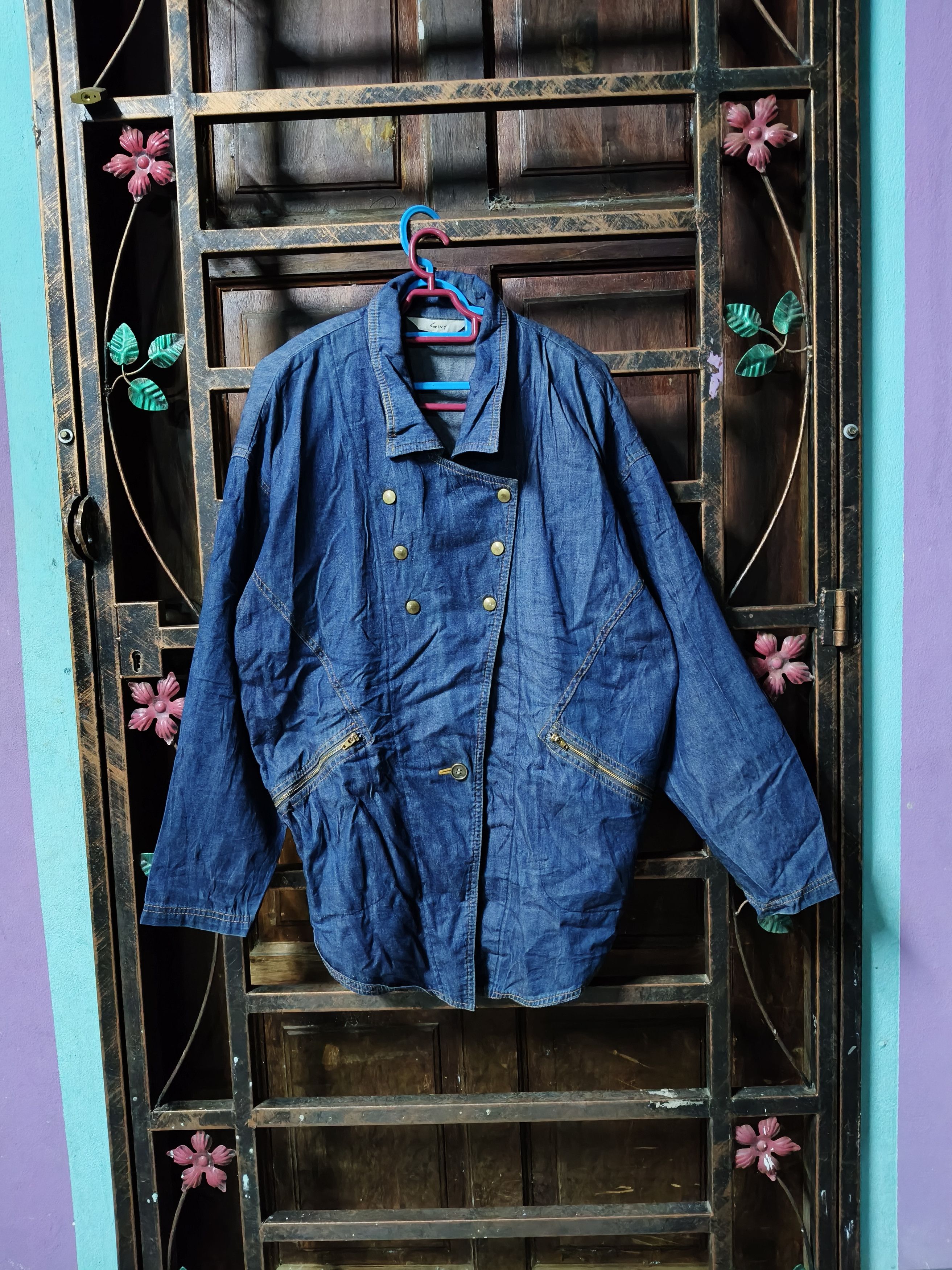 Japanese Brand × Vintage Vintage Givy denim Jacket Button Style Size M / US 6-8 / IT 42-44 - 1 Thumbnail