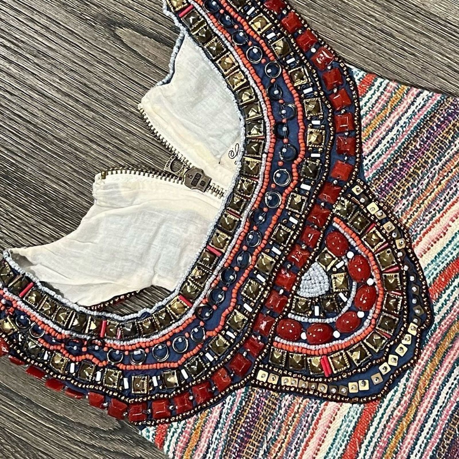 Lucky Brand Lucky Brand Dress Empire Waist Aztec Pattern Sleeveless XS Size XS / US 0-2 / IT 36-38 - 4 Thumbnail