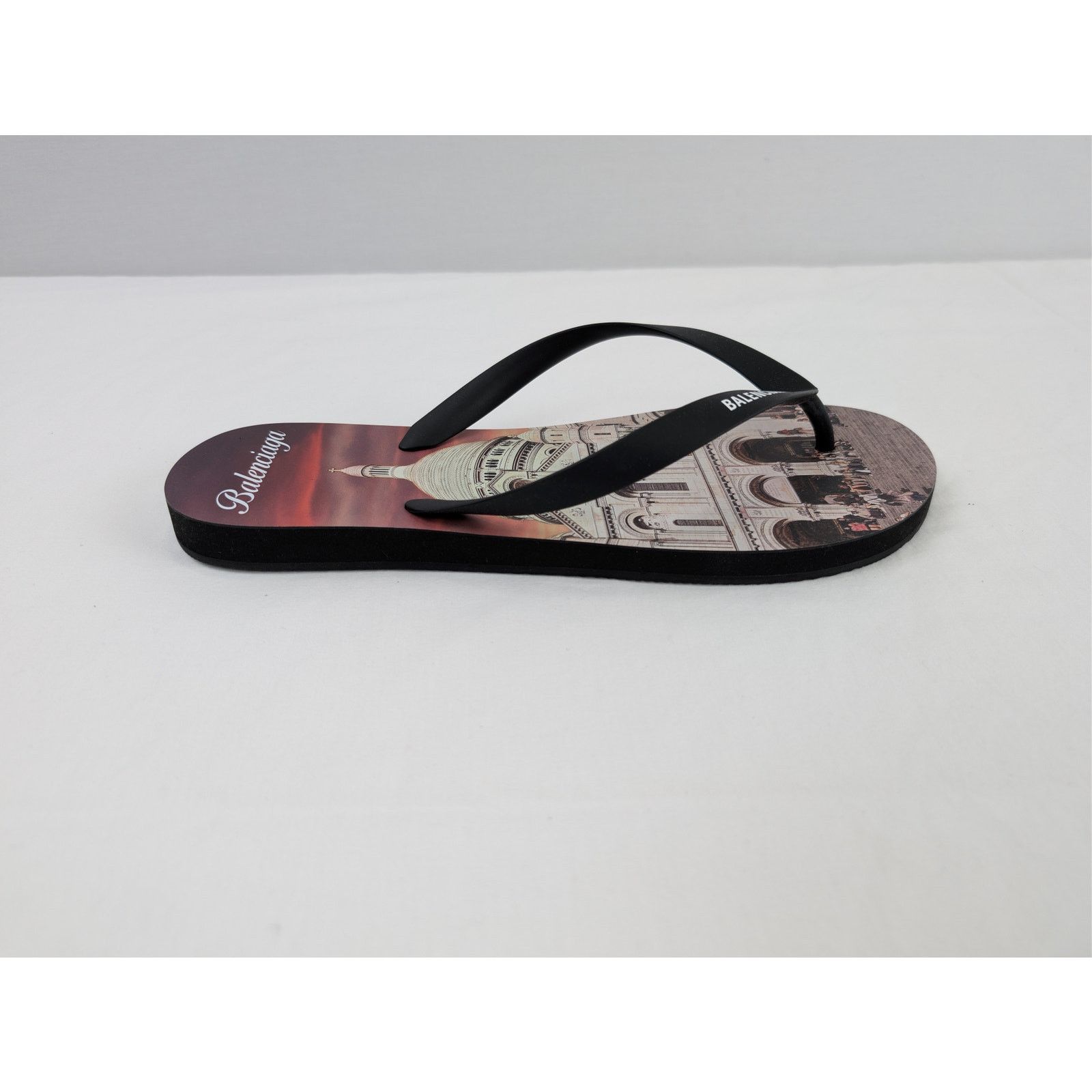 Balenciaga o1rshd1 Q:2 / Souvenir Thong TPU Monument Print Slipper Size US 10 / EU 43 - 4 Thumbnail