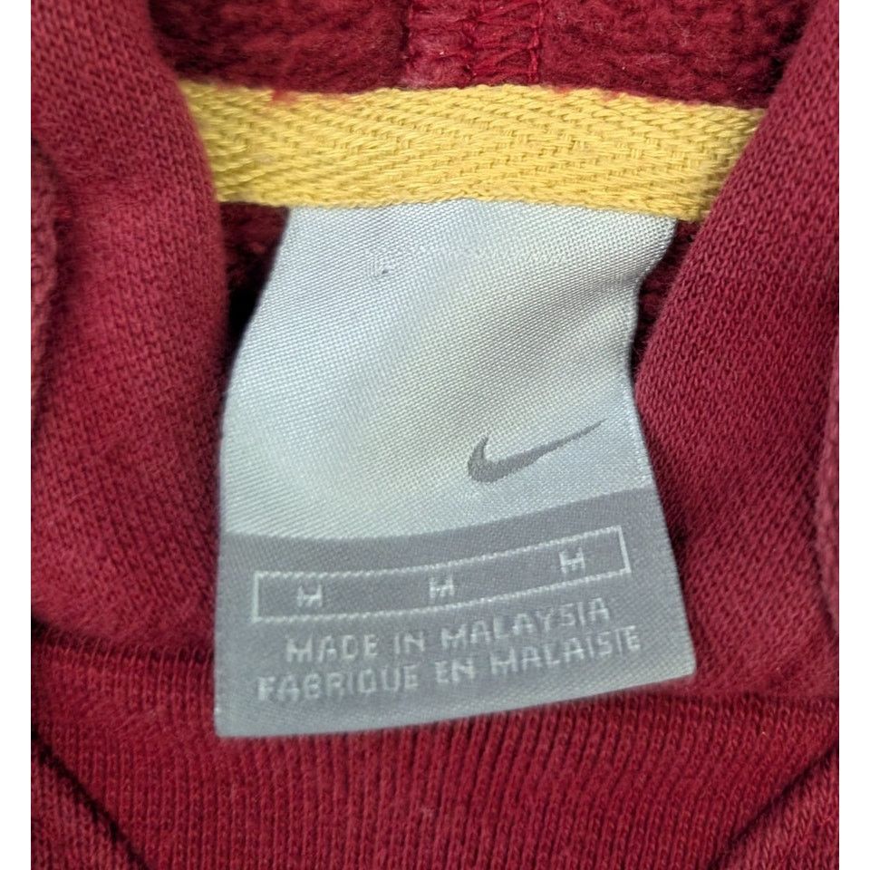 Nike × Vintage 2000s Nike Maroon & White Hockey Stars Hoodie Size US M / EU 48-50 / 2 - 3 Thumbnail