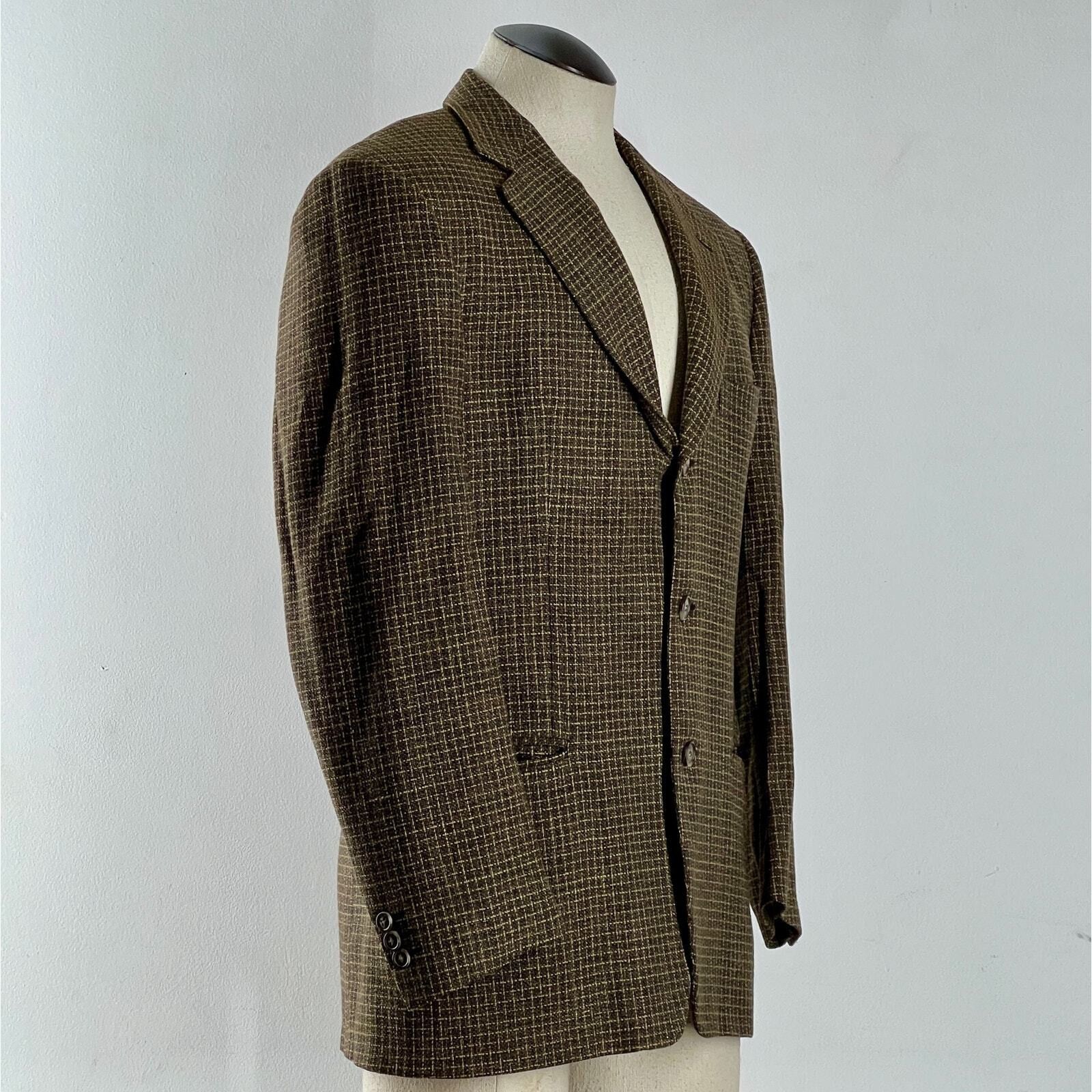 Ermenegildo Zegna Ermenegildo Zegna Blazer Brown Wool Linen Coat Jacket Sz 40R Size 40R - 6 Thumbnail