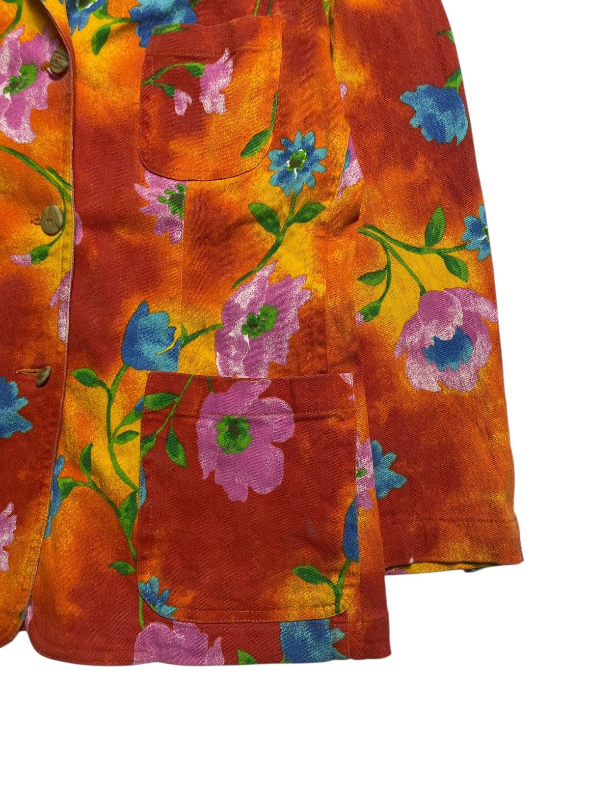Yasuyuki Ishii 1980’s Jhony Lambs - Fantasy Floral Blazer Jacket Size M / US 6-8 / IT 42-44 - 3 Thumbnail