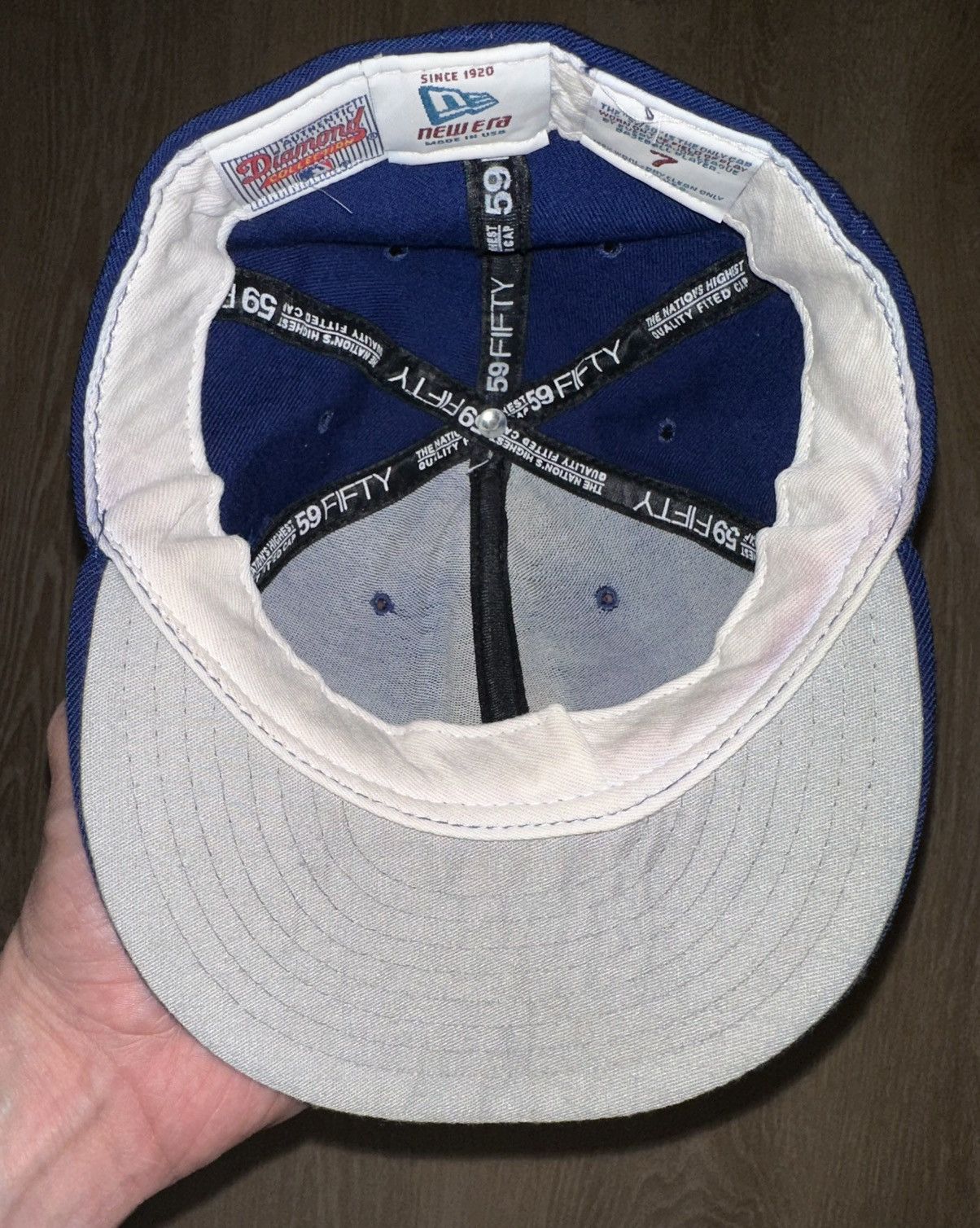 MLB × New Era × Vintage Vintage Los Angeles Dodgers New Era Fitted Hat Size 7 Size ONE SIZE - 4 Thumbnail