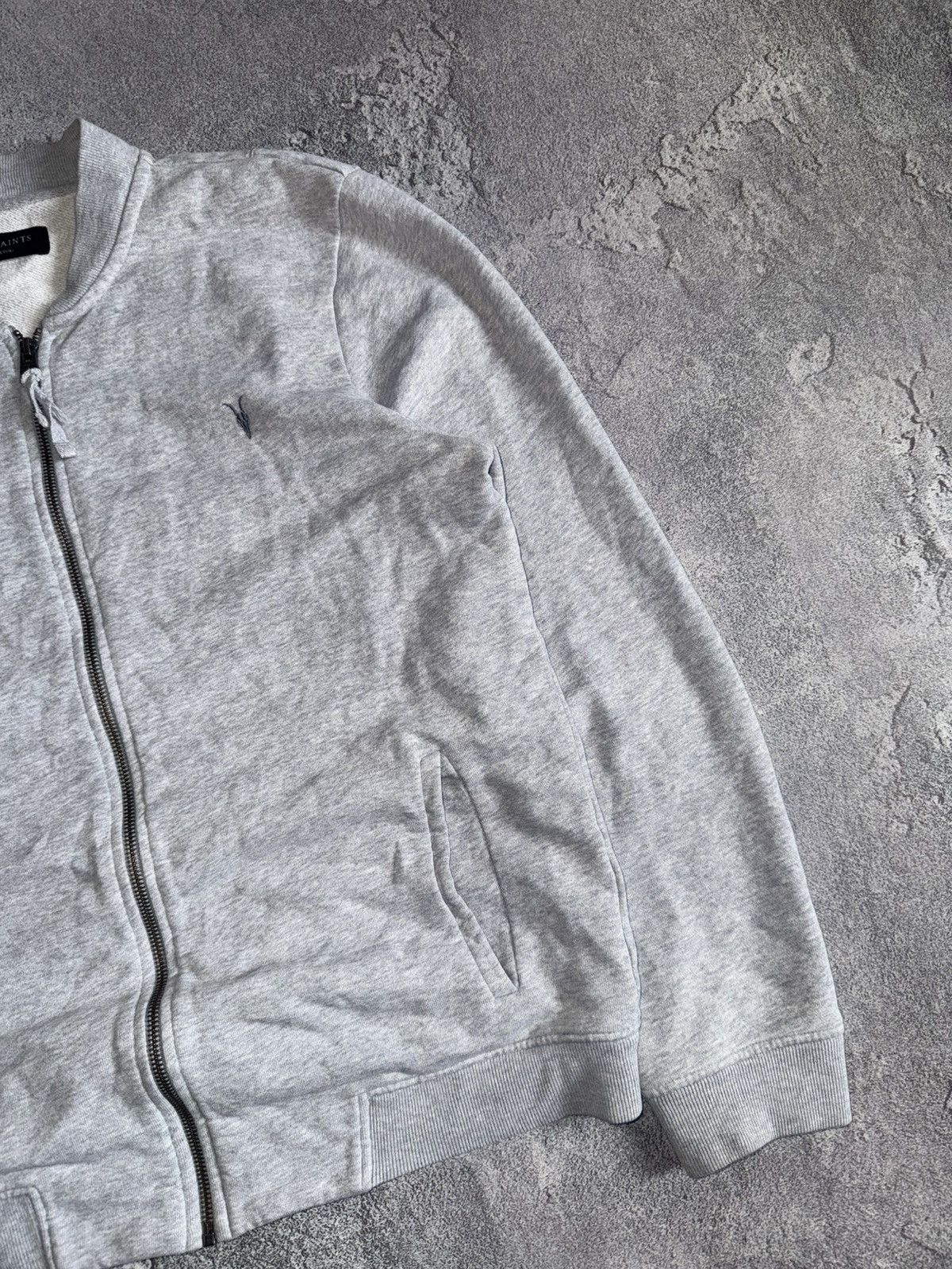 Allsaints × Designer Allsaints M raven bomber MD147K zip knitwear sweater jumper Size US M / EU 48-50 / 2 - 8 Thumbnail