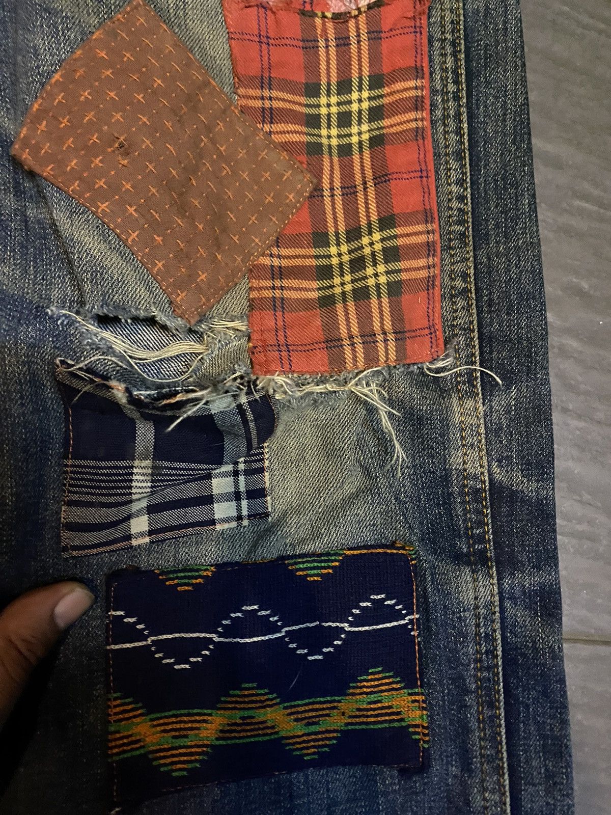 Hysteric Glamour Japanese distressed denim patchwork Size US 34 / EU 50 - 3 Thumbnail