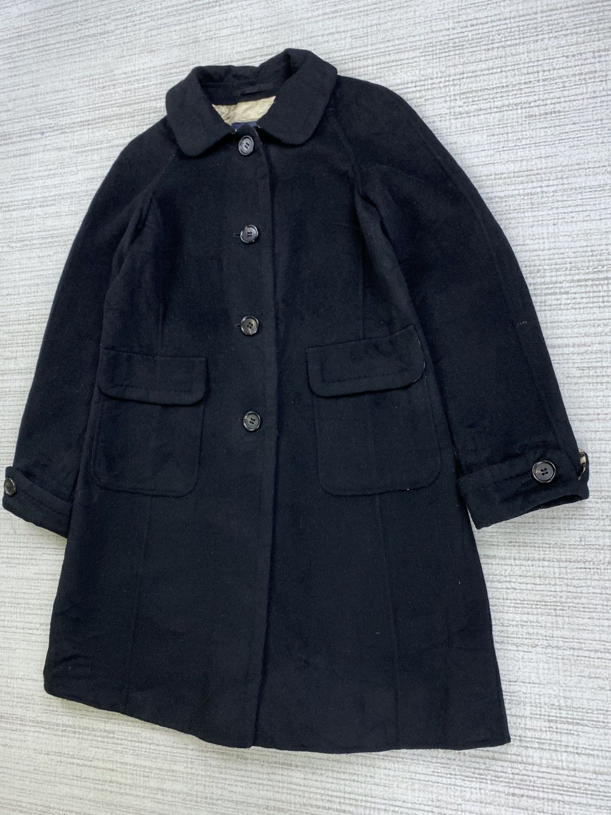 Burberry Vintage 90s Burberry London Nova Check Wool Trench Coat Size US S / EU 44-46 / 1 - 5 Thumbnail