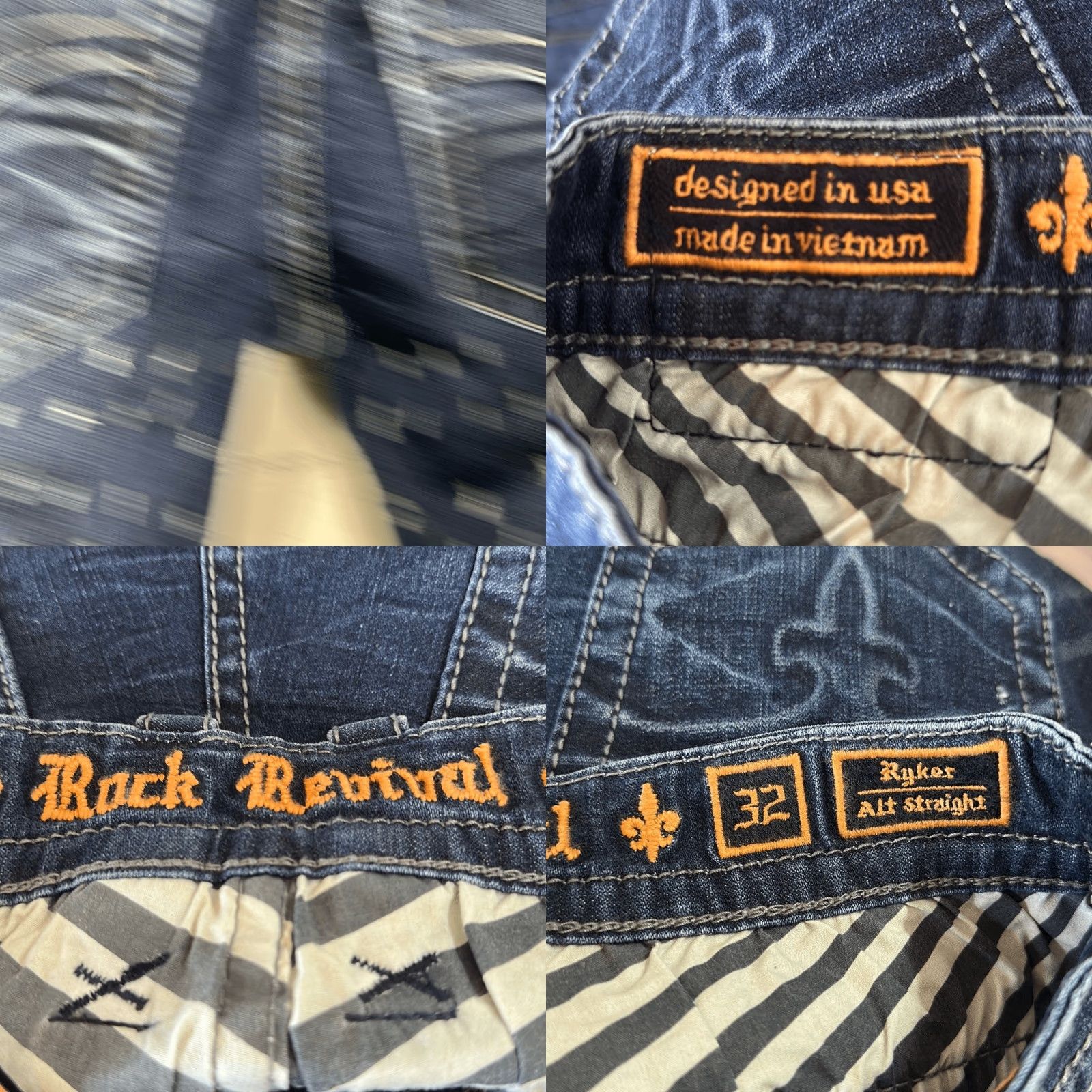 Vintage **Rock Revival Mens 32 Blue Straight Jeans NEW** User: Rock Revival Mens Blue 32 Straight Jeans NEW Size US 32 / EU 48 - 8 Thumbnail