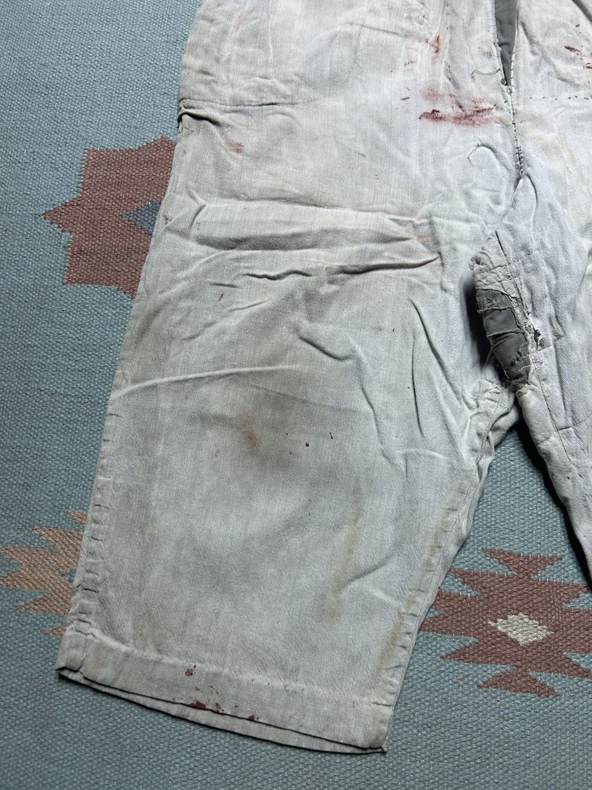 Vintage Vtg 50 women work pants cotton farm repaired pedal pusher 36 Size 36" / US 14 / IT 50 - 2 Thumbnail