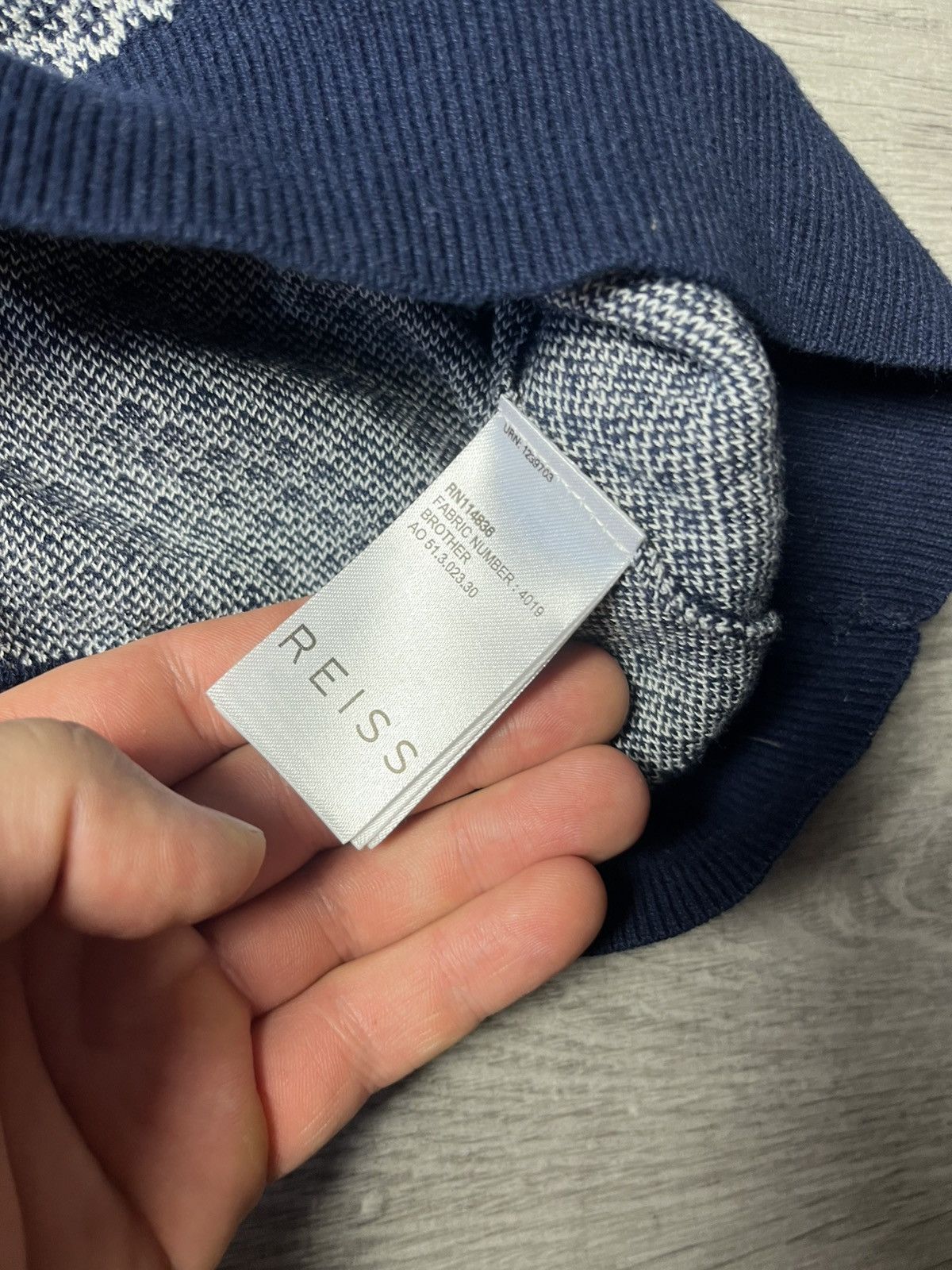 Reiss Reiss jumper abstract knitted sweater size Small Size US S / EU 44-46 / 1 - 5 Thumbnail