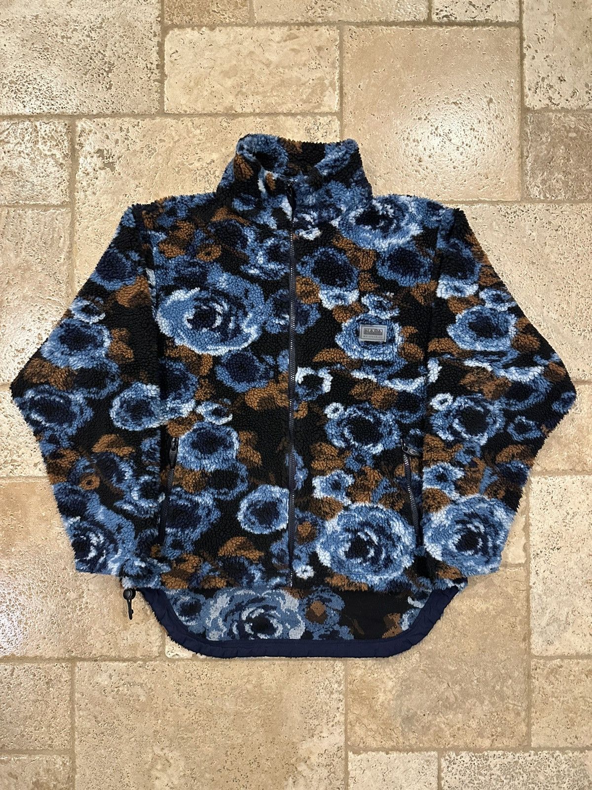 Martine Rose × Napapijri Martine Rose x Napapijri AW18 Blue Jacquard Floral  Fleece | Grailed