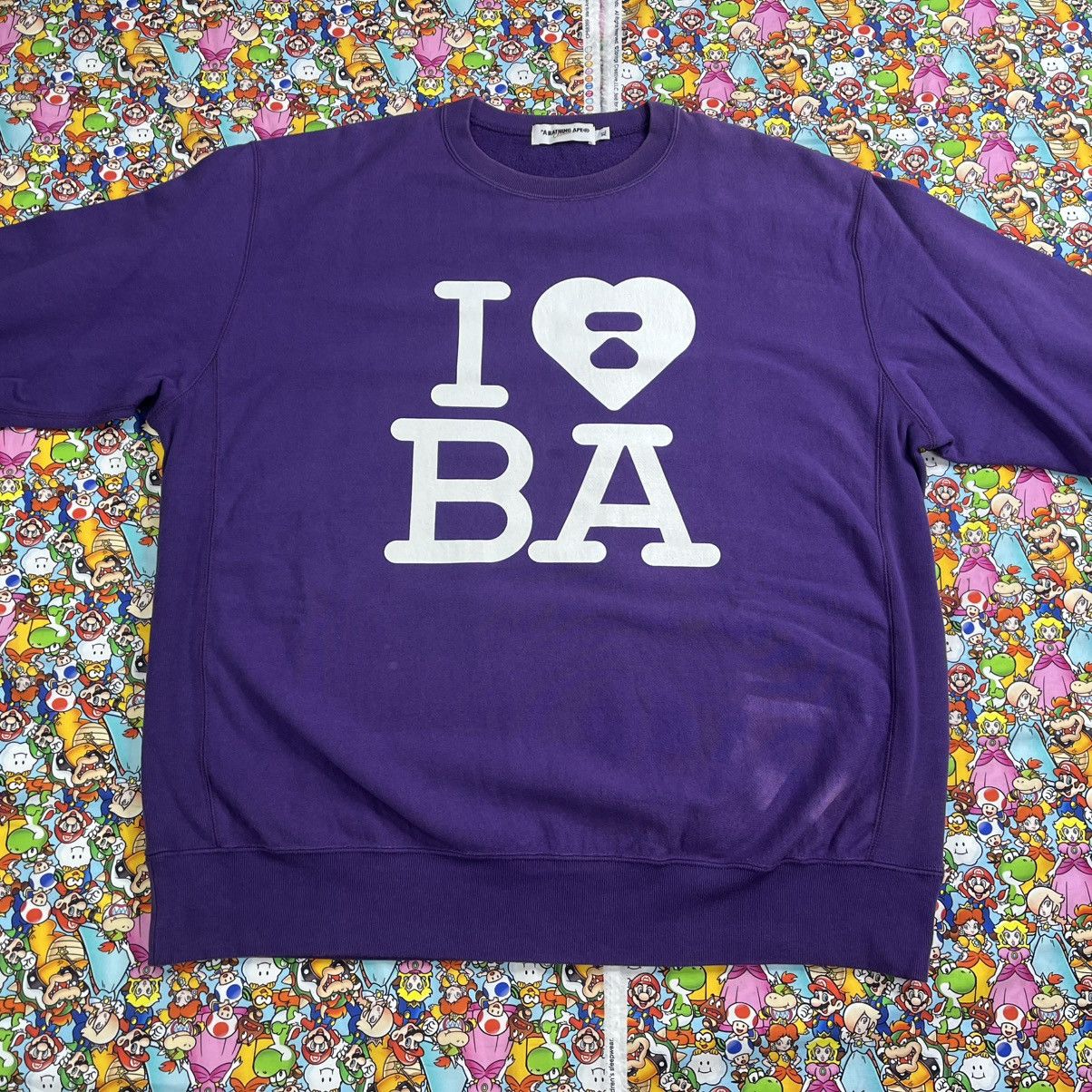 Bape BAPE Vintage "I Love Bape" Crewneck Size XL Size US XL / EU 56 / 4 - 8 Thumbnail