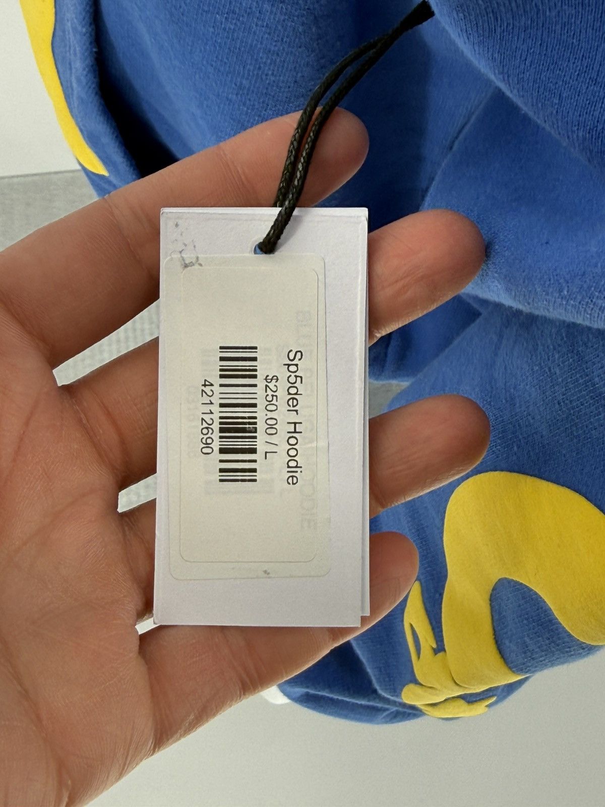 Sp5der SP5DER Beluga Hoodie TC Blue Pullover Mens Size L Size US L / EU 52-54 / 3 - 11 Thumbnail
