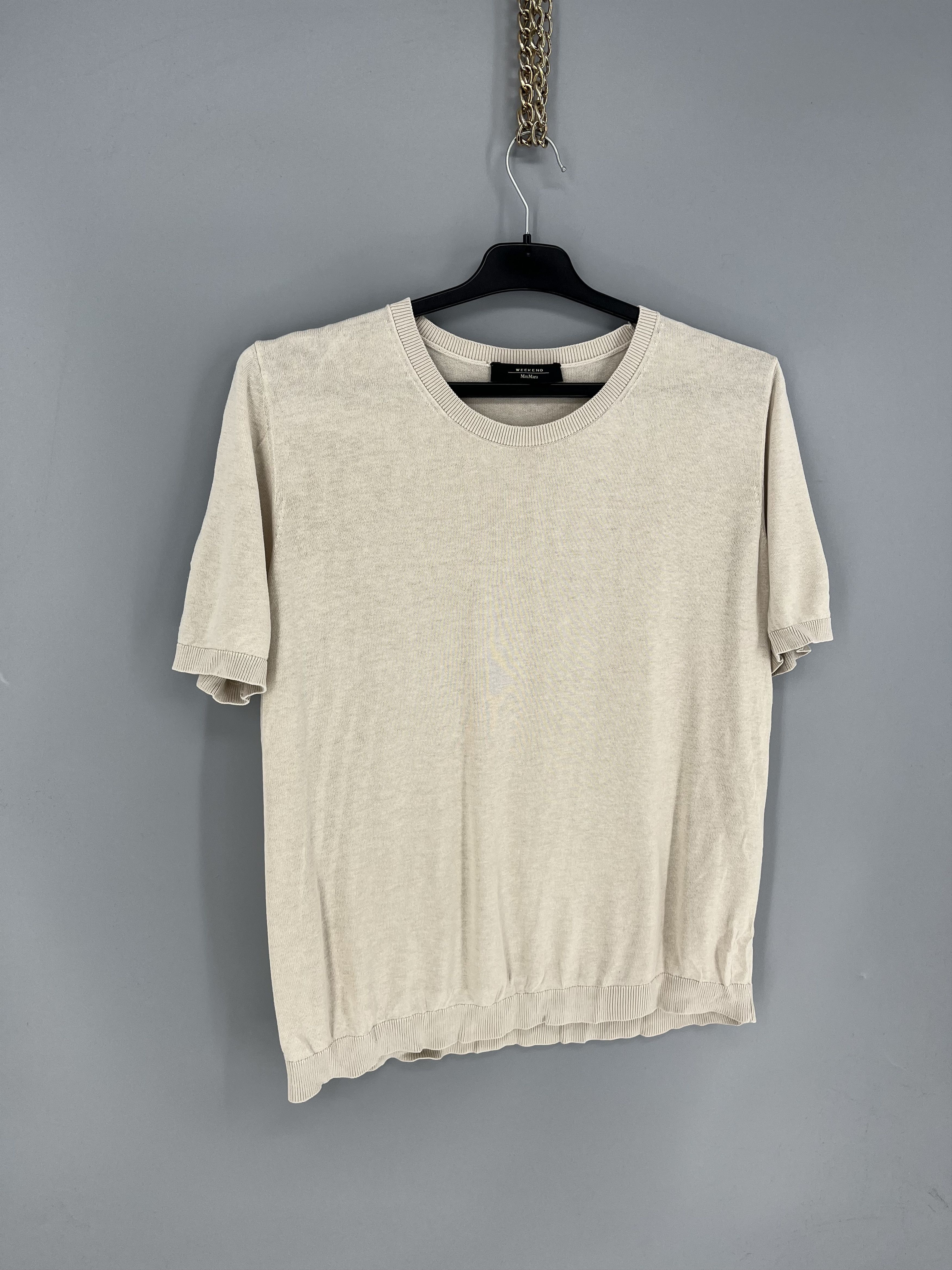 Max Mara S Max Mara Women Wool Sweater Short Sleeve Size L Size L / US 10 / IT 46 - 2 Thumbnail