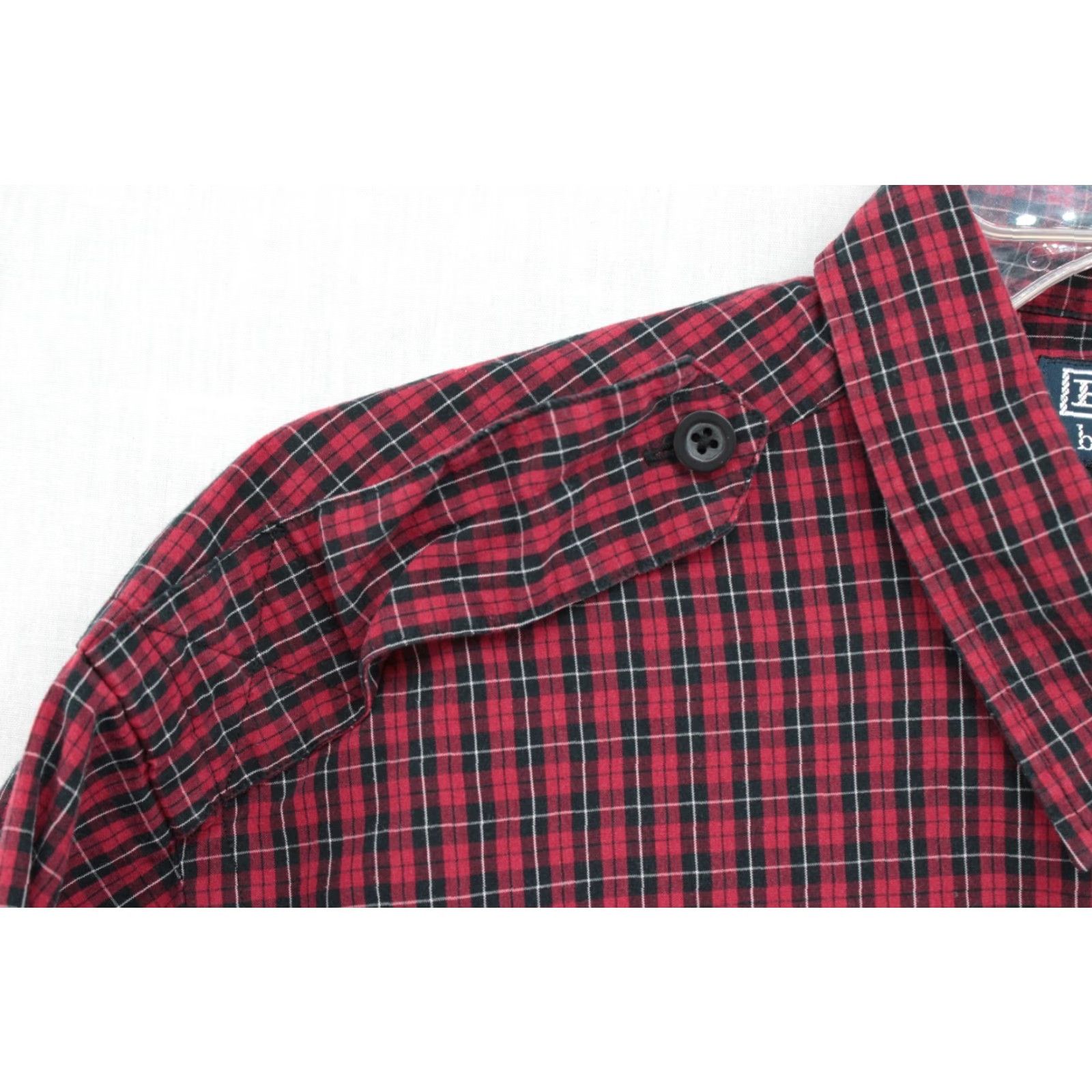 Polo Ralph Lauren VINTAGE Polo Ralph Lauren Shirt Men XL Red Plaid Long Sleeve Epaulets Military Button-Up Front Collar Size US XL / EU 56 / 4 - 3 Thumbnail