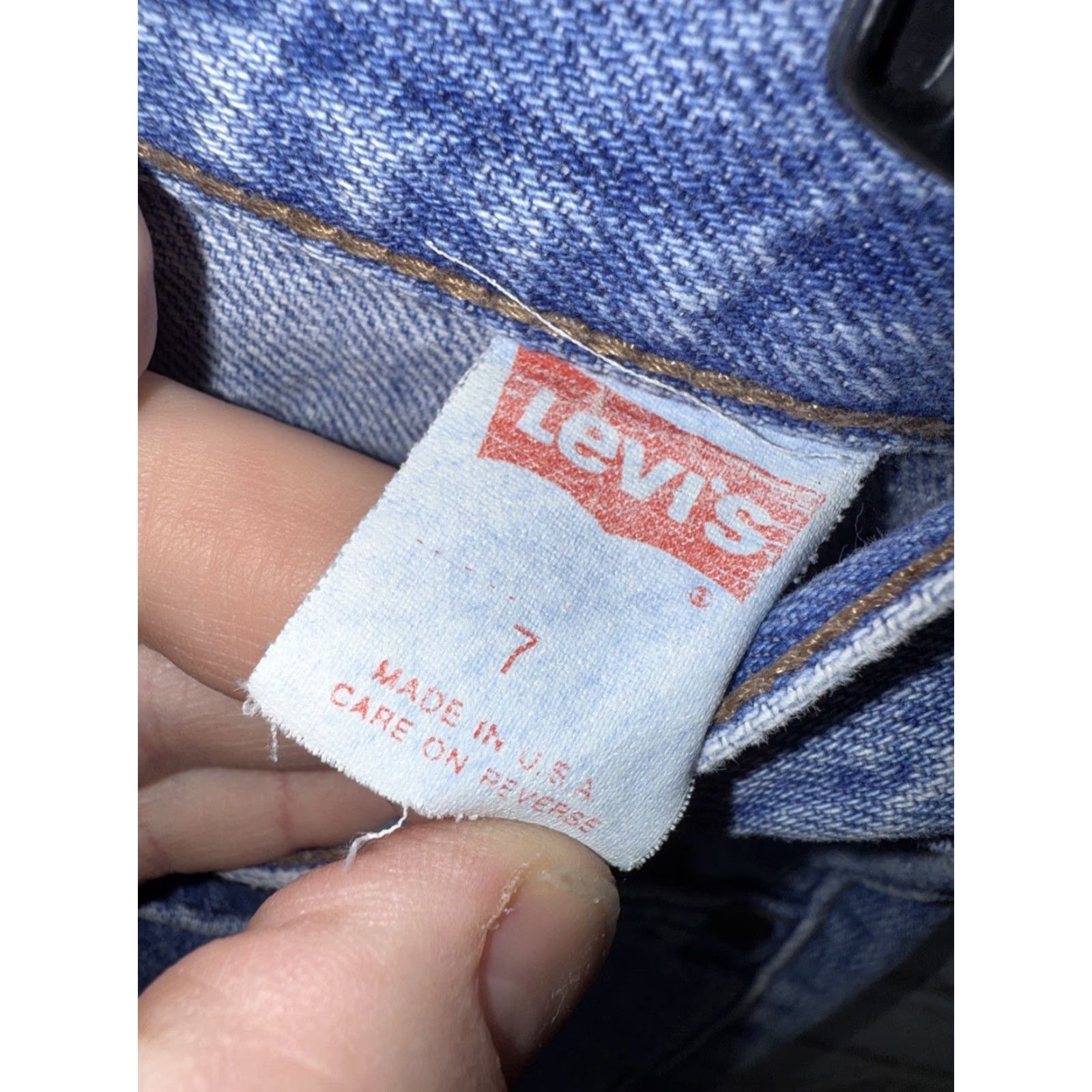 Levi's VINTAGE Levi's Women's 7 Mom Jeans Blue Straight Leg USA 26"x31" Size 28" / US 6 / IT 42 - 7 Thumbnail