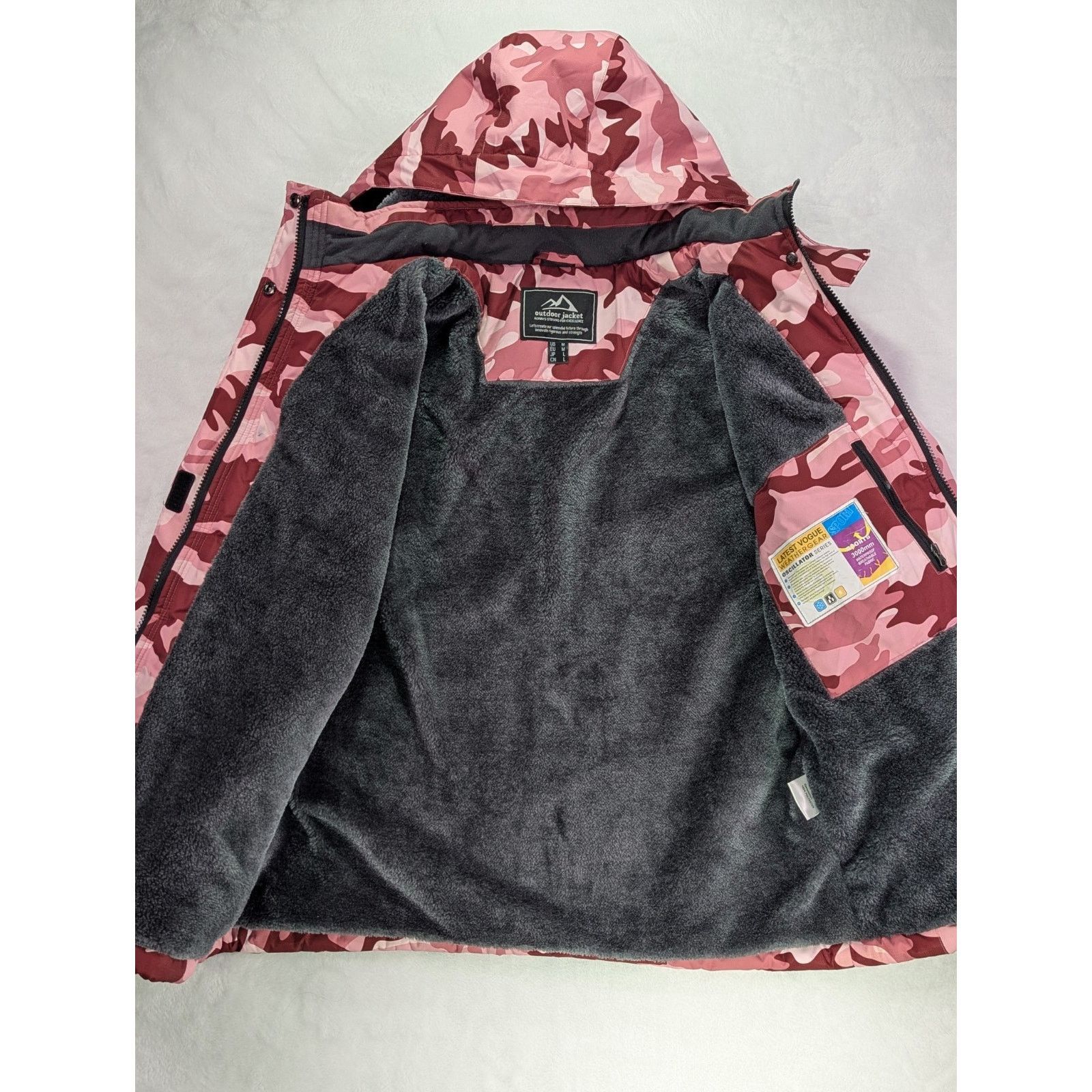 Other Pink Camo Ski Jacket Women’s M Thermal Waterproof Hooded Size M / US 6-8 / IT 42-44 - 8 Thumbnail