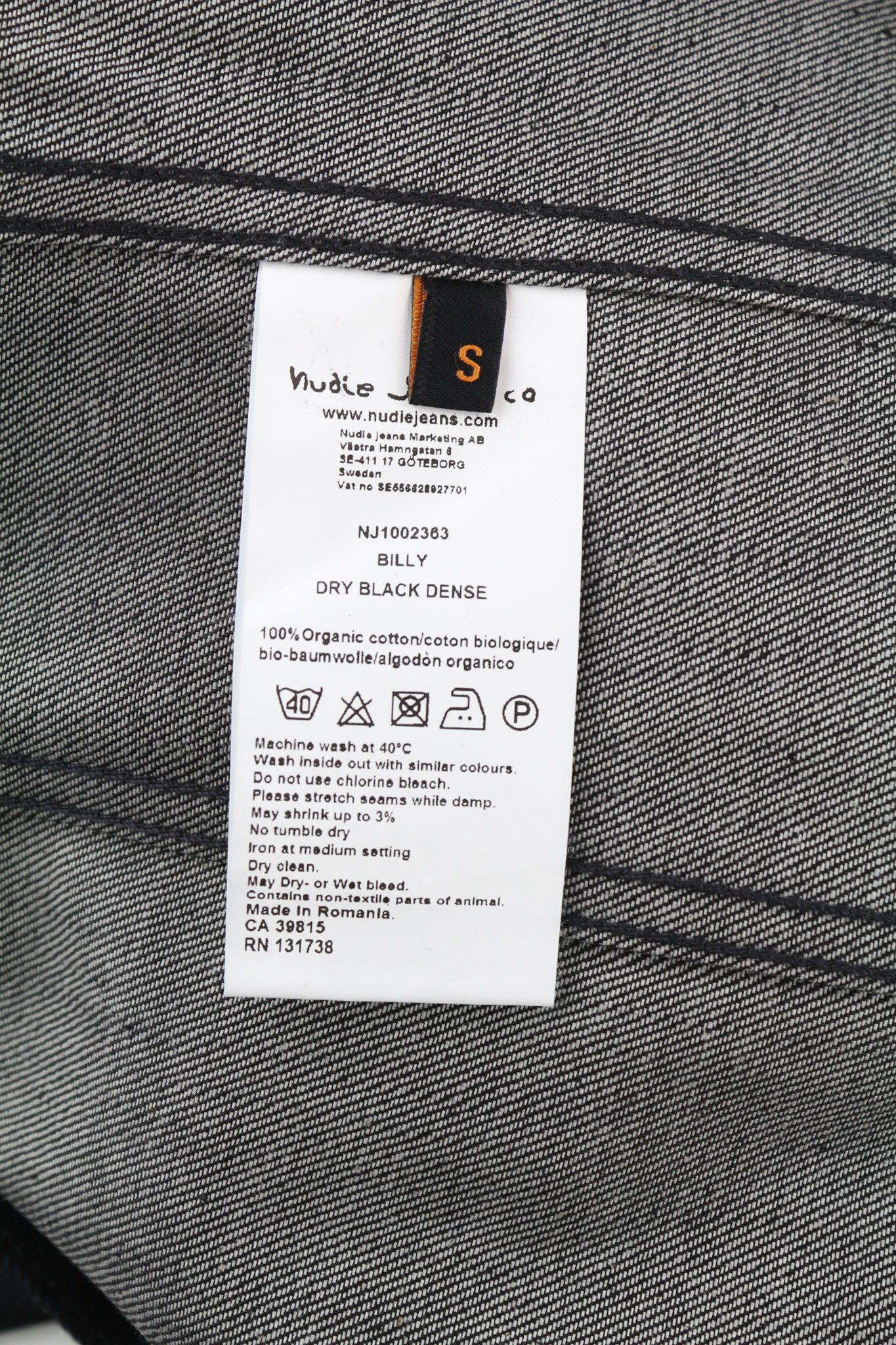 Nudie Jeans BILLY S Denim Dry Black Cotton Buttoned Jacket 80745 Size US S / EU 44-46 / 1 - 6 Thumbnail
