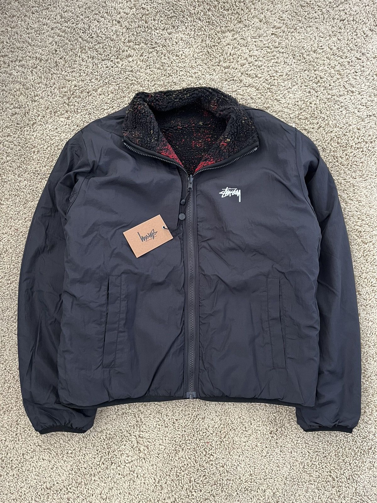 Stussy Stussy lava reversible sherpa fleece jacket Size US S / EU 44-46 / 1 - 6 Thumbnail