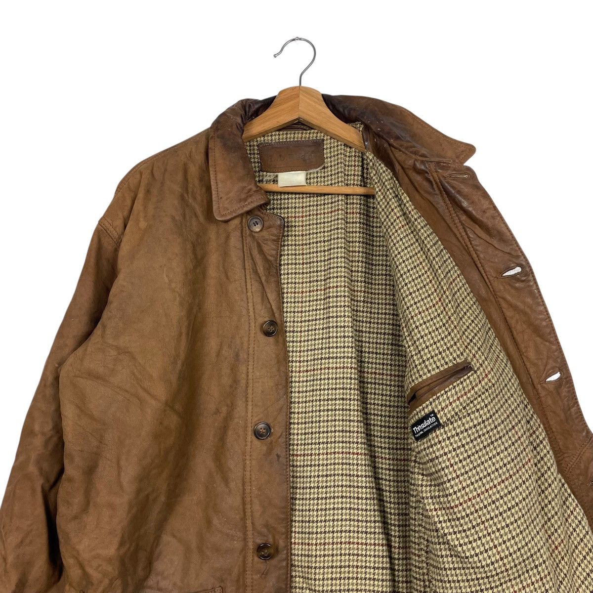 L.L. Bean × Vintage 💥MOLESKIN LEATHER LL BEAN RICH BROWN JACKET Size US L / EU 52-54 / 3 - 10 Thumbnail