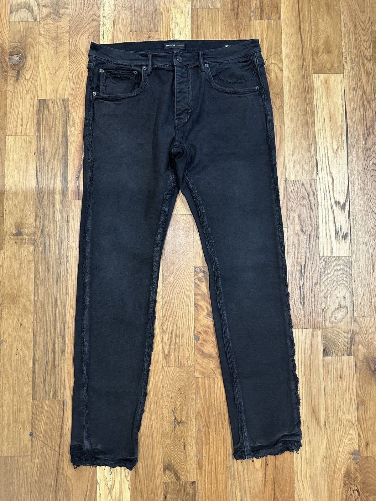 Purple Brand Purple Brand Inside Out Black Denim Jeans Size 36 Size US 36 / EU 52 - 1 Thumbnail