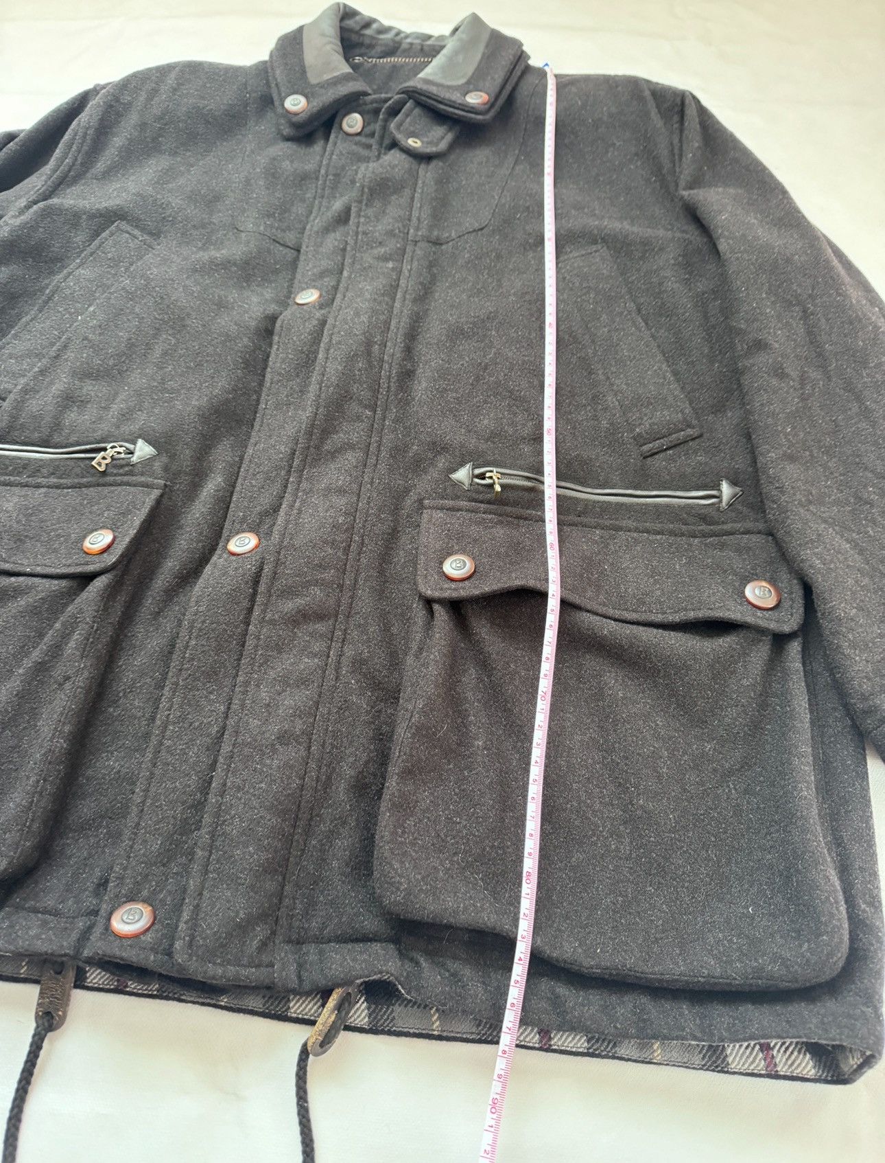 Bogner Bogner Wool Jacket with Lambskin Details Size US L / EU 52-54 / 3 - 5 Thumbnail