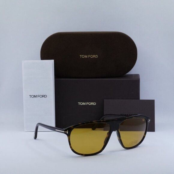 Tom Ford FT1027 52E Prescott Sunglasses Havana Square Frame
