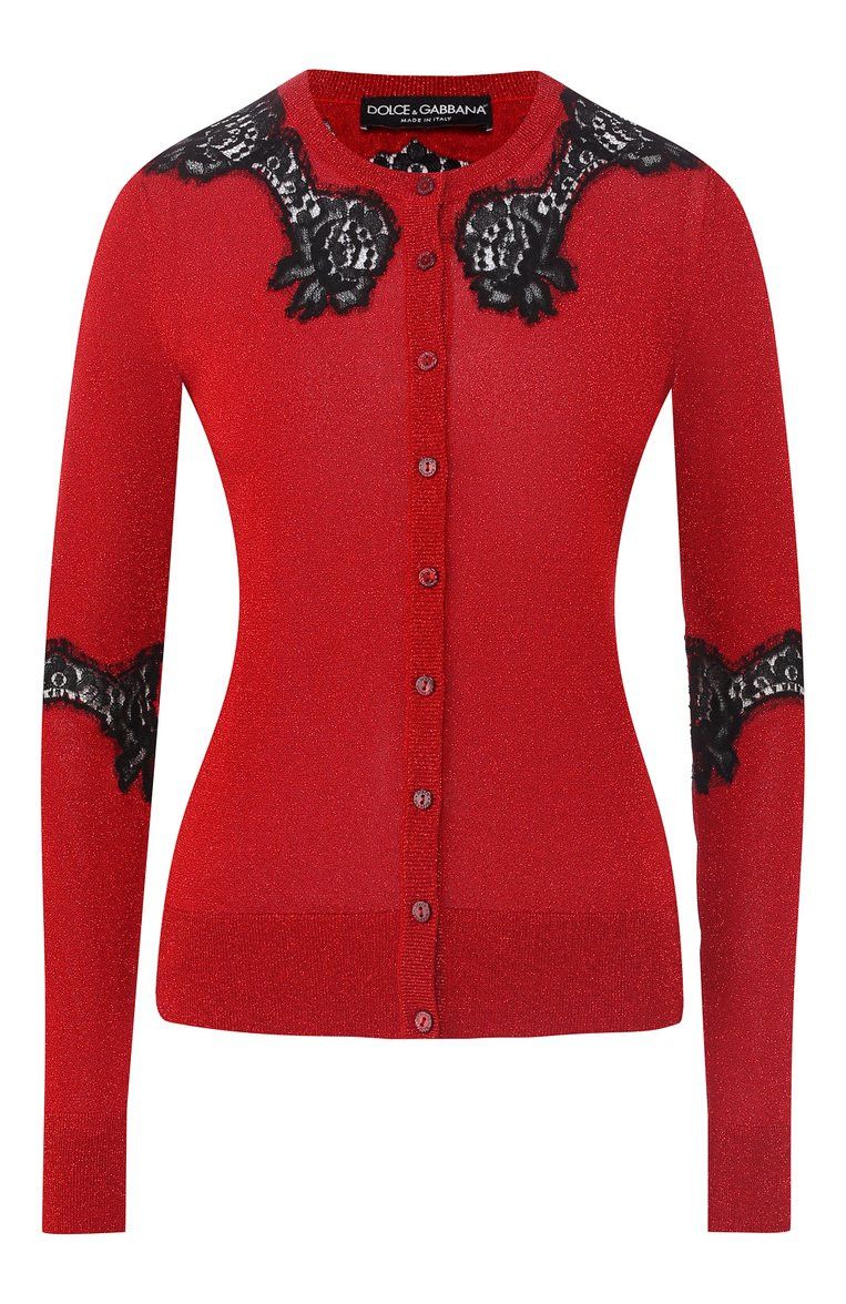 Dolce & Gabbana o1y0925 Cardigan in Red/Black Size XS / US 0-2 / IT 36-38 - 1 Thumbnail