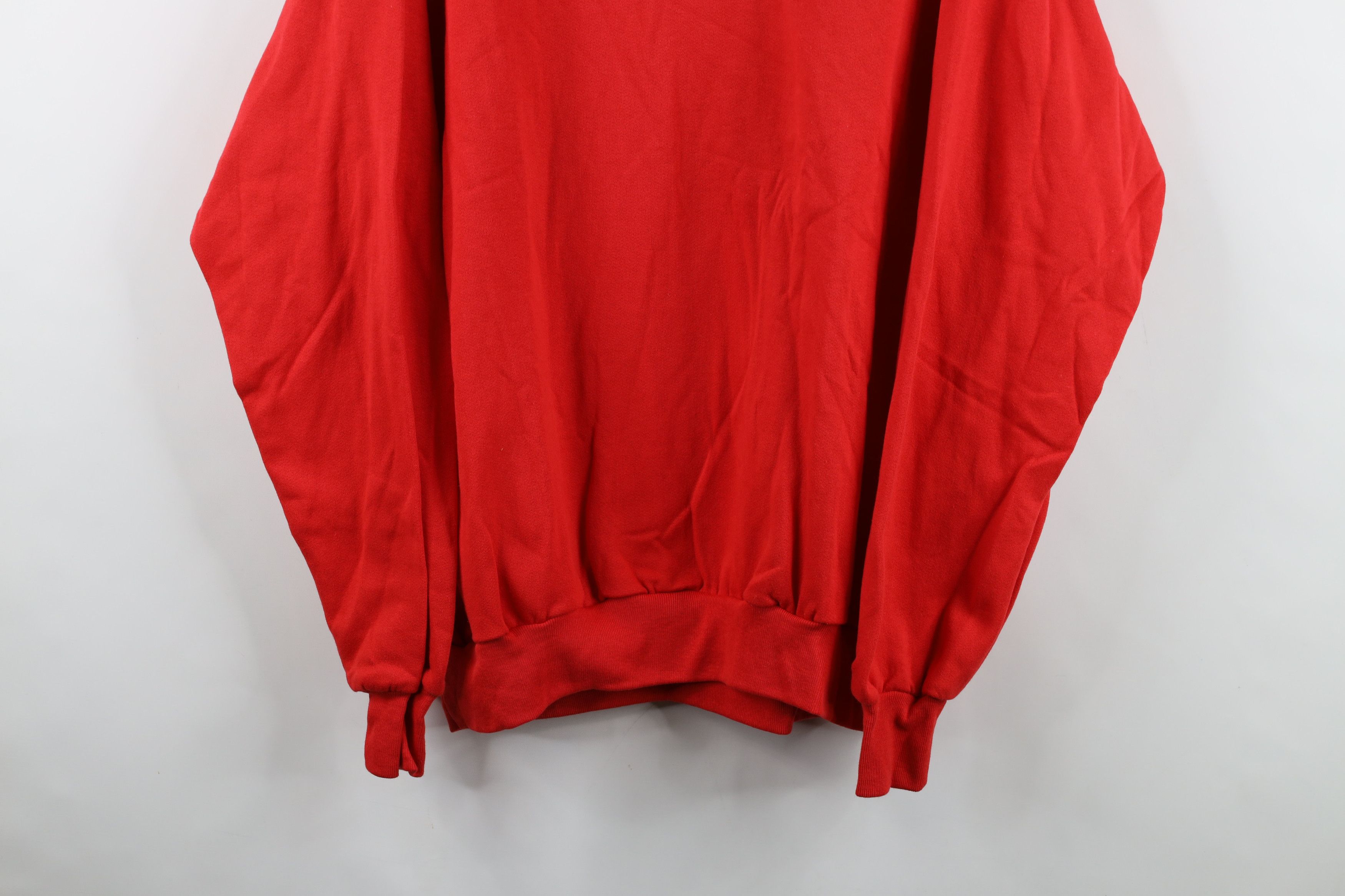 Vintage Deadstock Vintage 90s Streetwear Collared Sweatshirt Red USA Size US XL / EU 56 / 4 - 3 Thumbnail