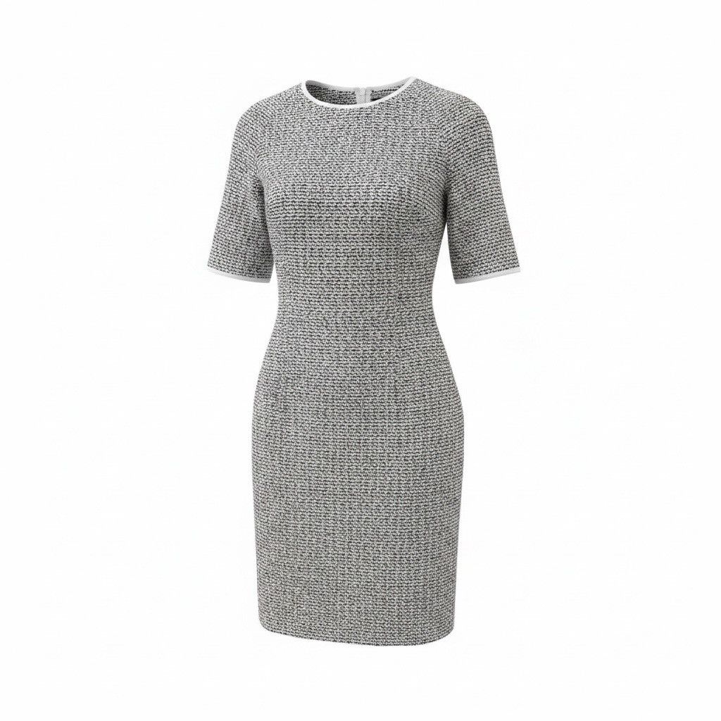 St. John St. John Black & White Knit Sheath Dress – Size 6 Size M / US 6-8 / IT 42-44 - 3 Thumbnail