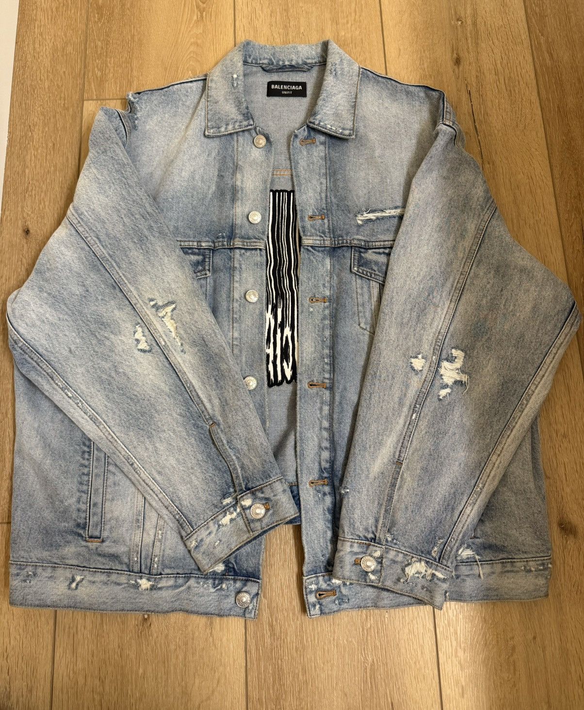 Balenciaga Balenciaga Denim Jacket Size US XL / EU 56 / 4 - 17 Thumbnail