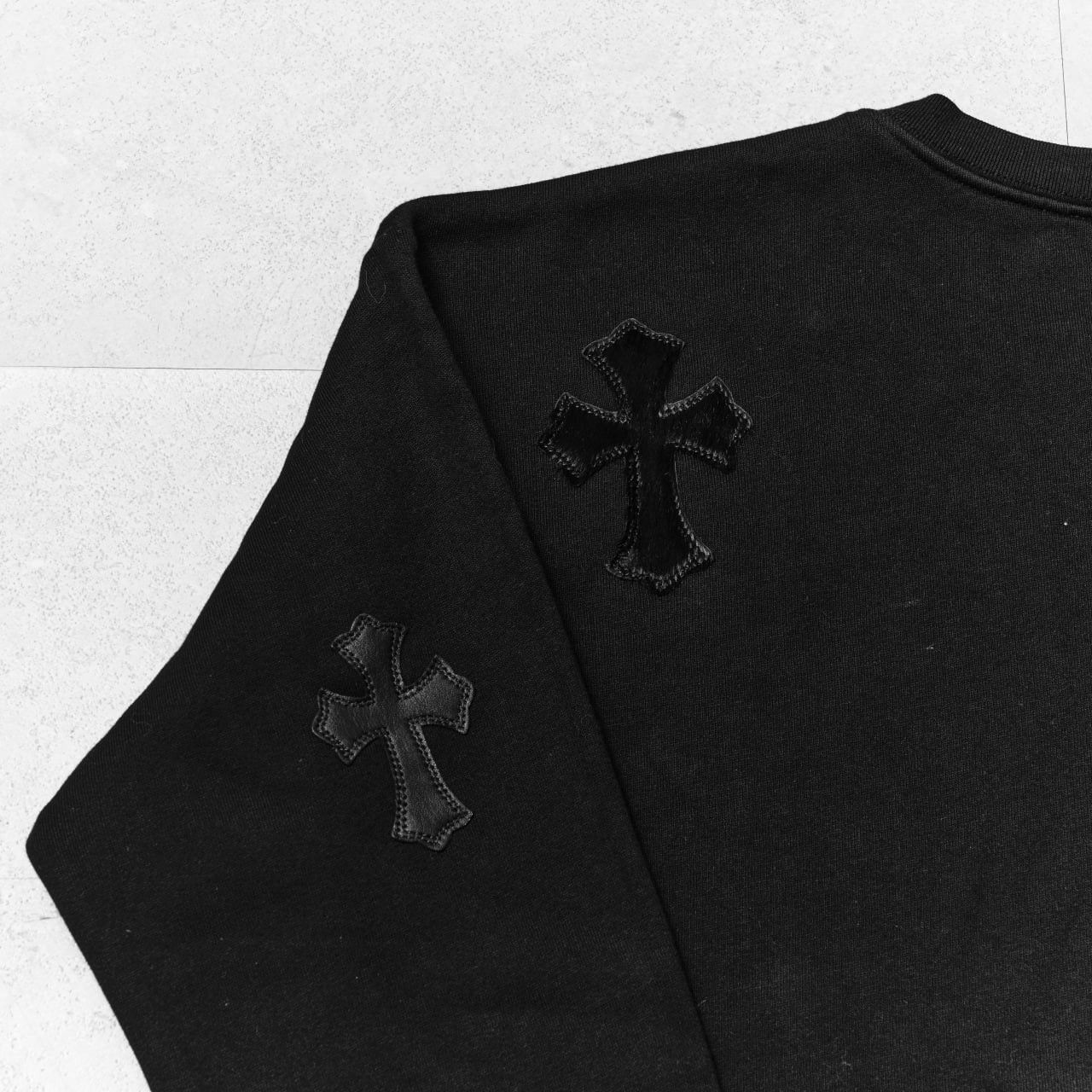 Chrome Hearts CHROME HEARTS PAPER JAM CEMETERY CROSS PATCH BLACK SWEATER Size US M / EU 48-50 / 2 - 6 Thumbnail