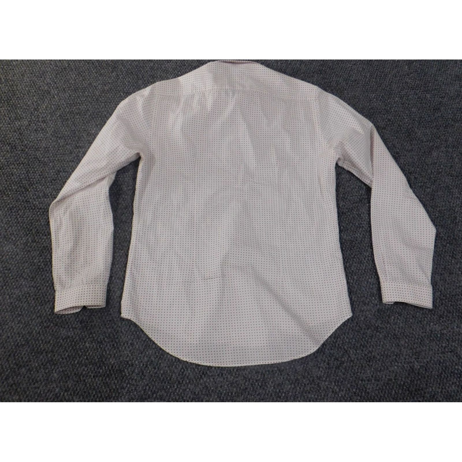 Zara Zara Shirt Mens Medium White Slim Geometric Button-Up Knit Cotton Size US M / EU 48-50 / 2 - 7 Thumbnail