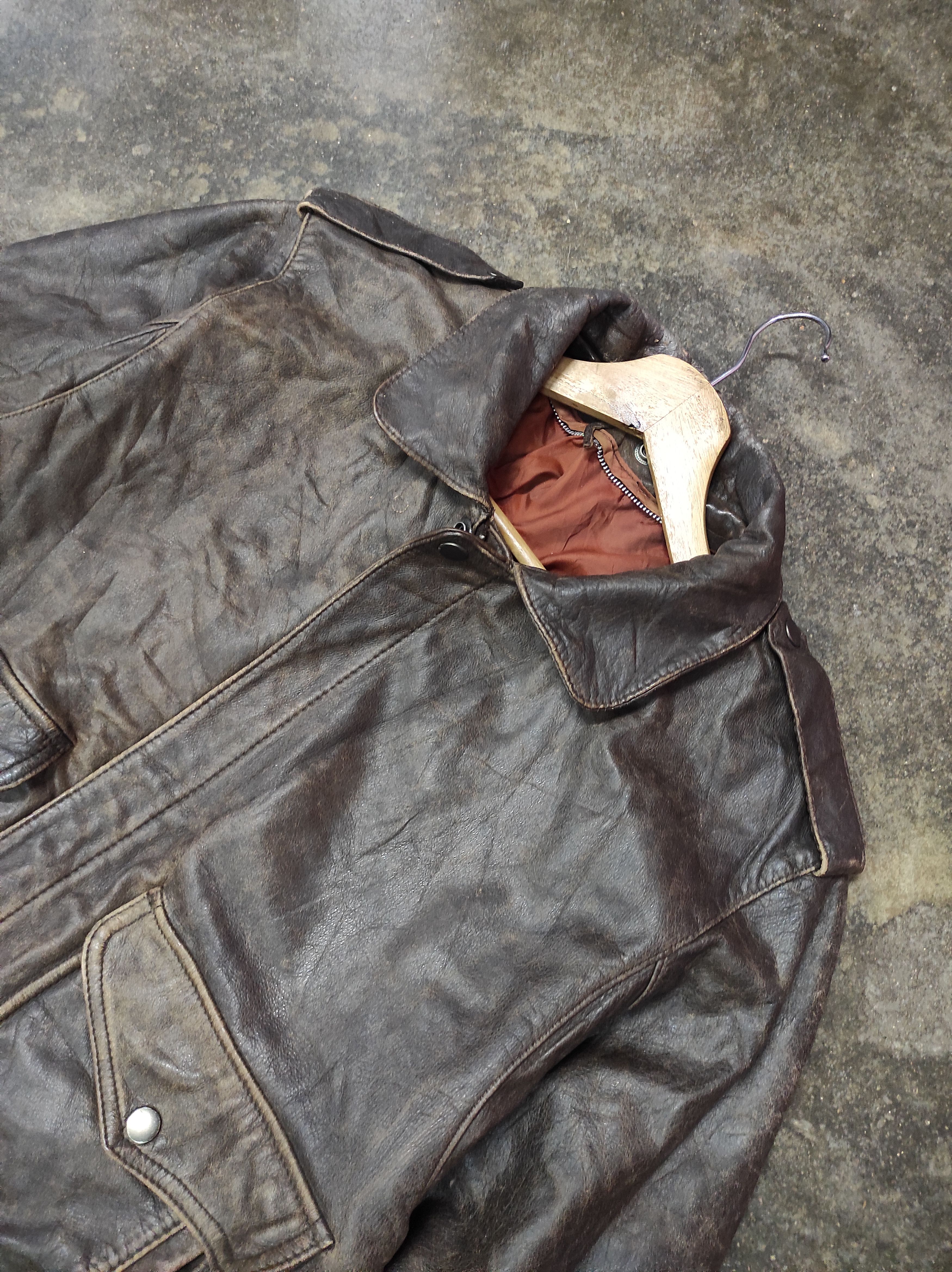 Genuine Leather × Vintage GENUINE LEATHER VTG BOMBER JACKET Size US M / EU 48-50 / 2 - 3 Thumbnail