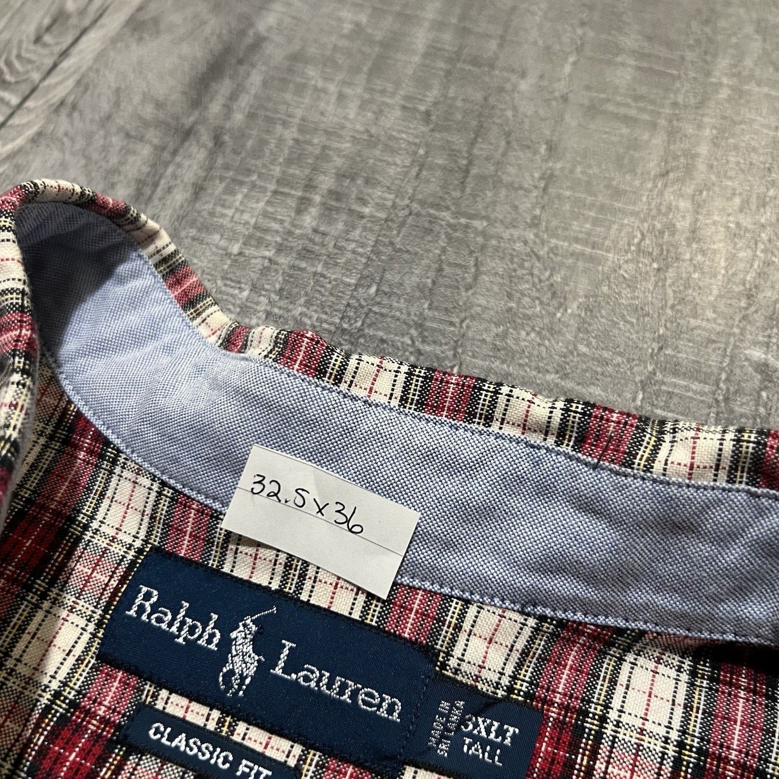Polo Ralph Lauren VTG Polo Ralph Lauren Red Tartan Plaid Long Sleeve Shirt Size US XXL / EU 58 / 5 - 5 Thumbnail