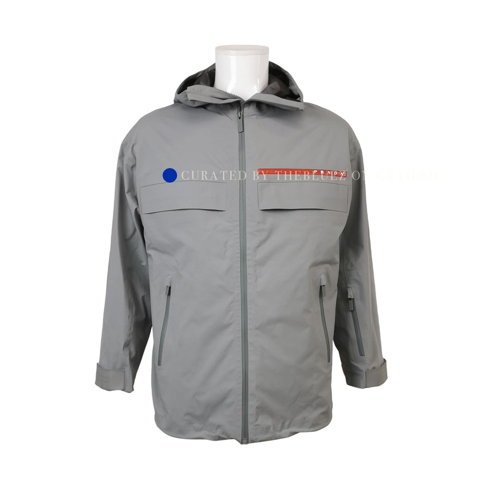 Prada Hooded Light Jacket in Gray Size US XS / EU 42 / 0 - 1 Thumbnail
